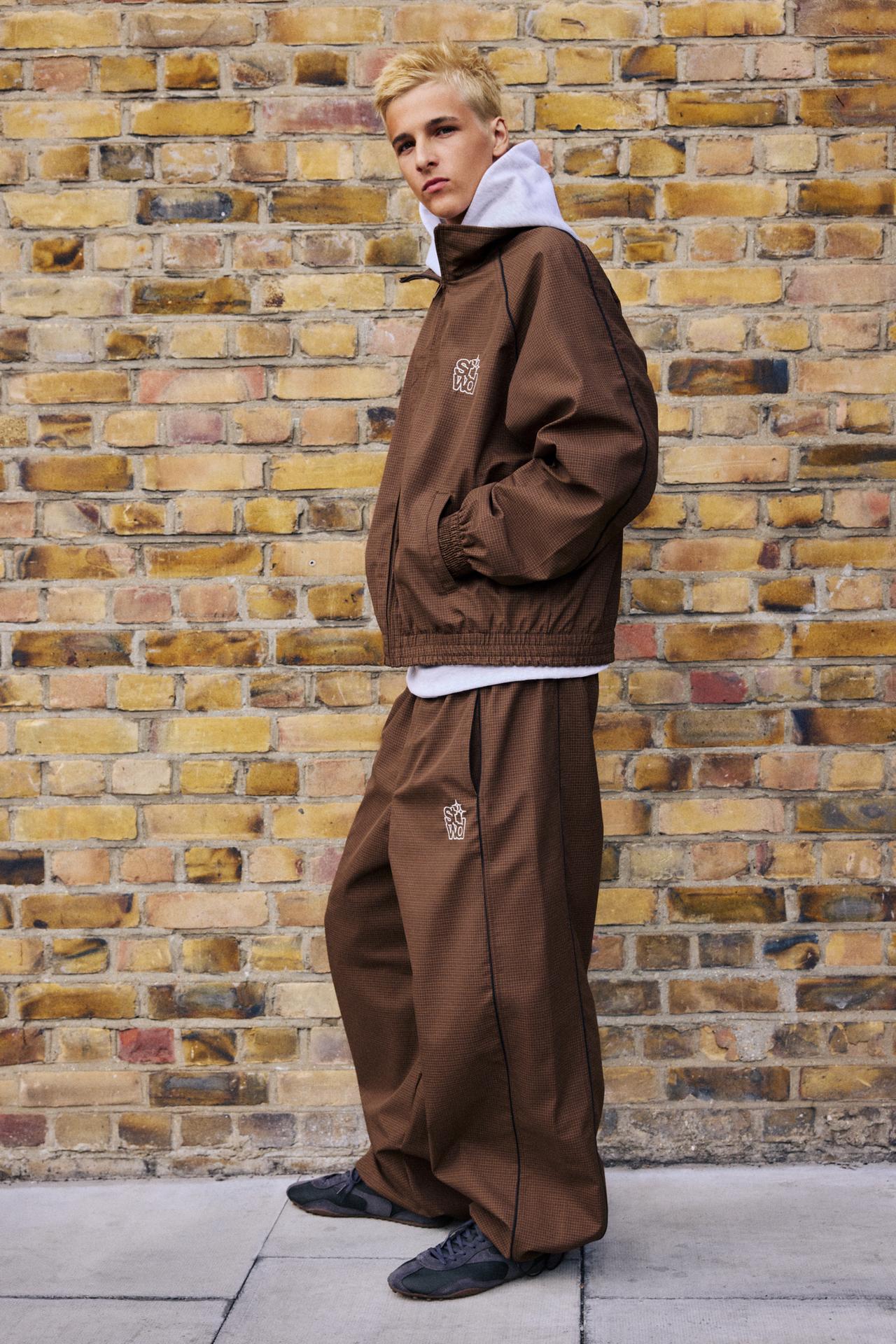 STWD checked jogger trousers — Brown