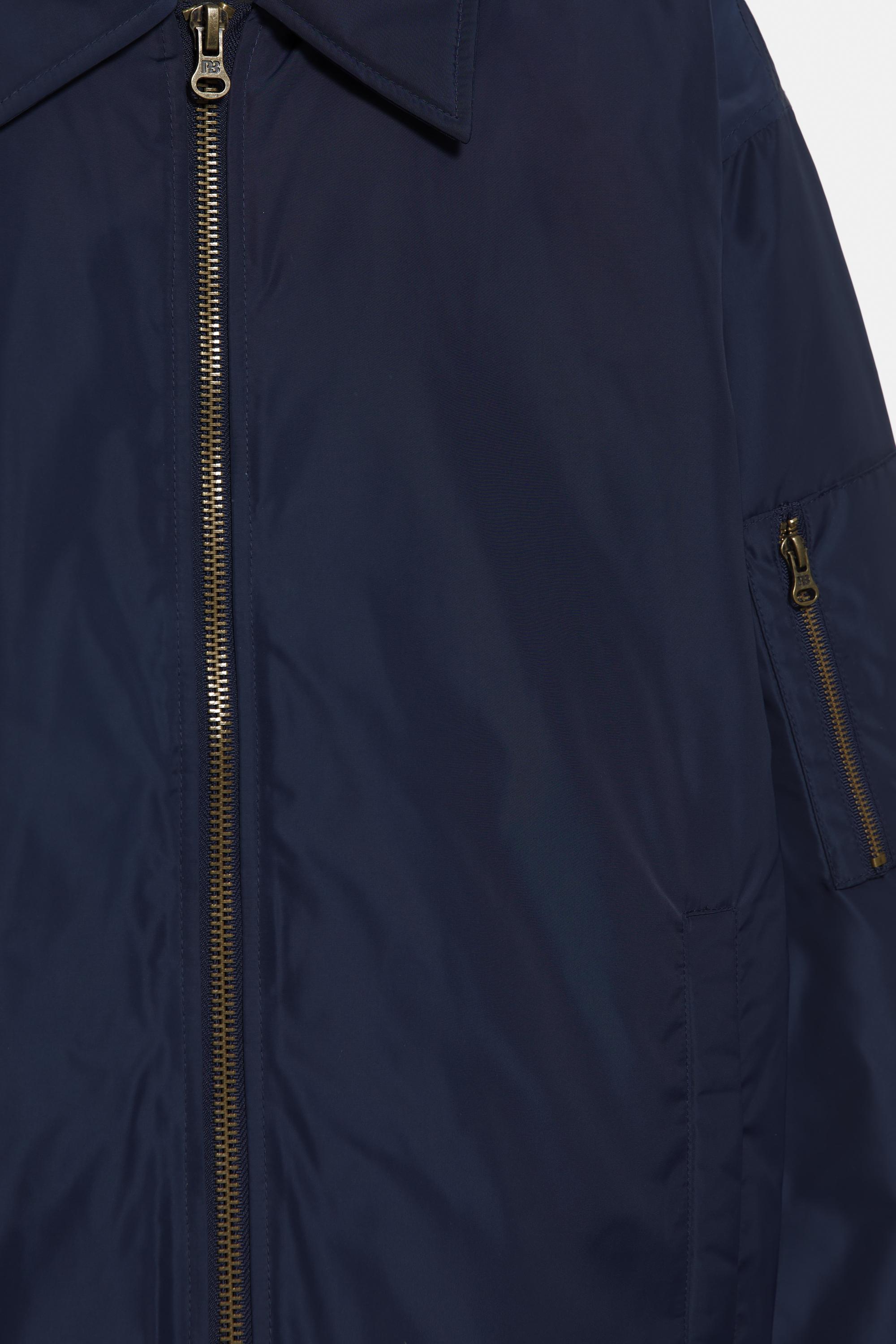 Bomber jacket with shirt collar — Dark navy
