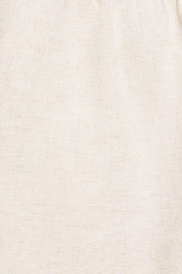 Linen blend shorts — Beige 8