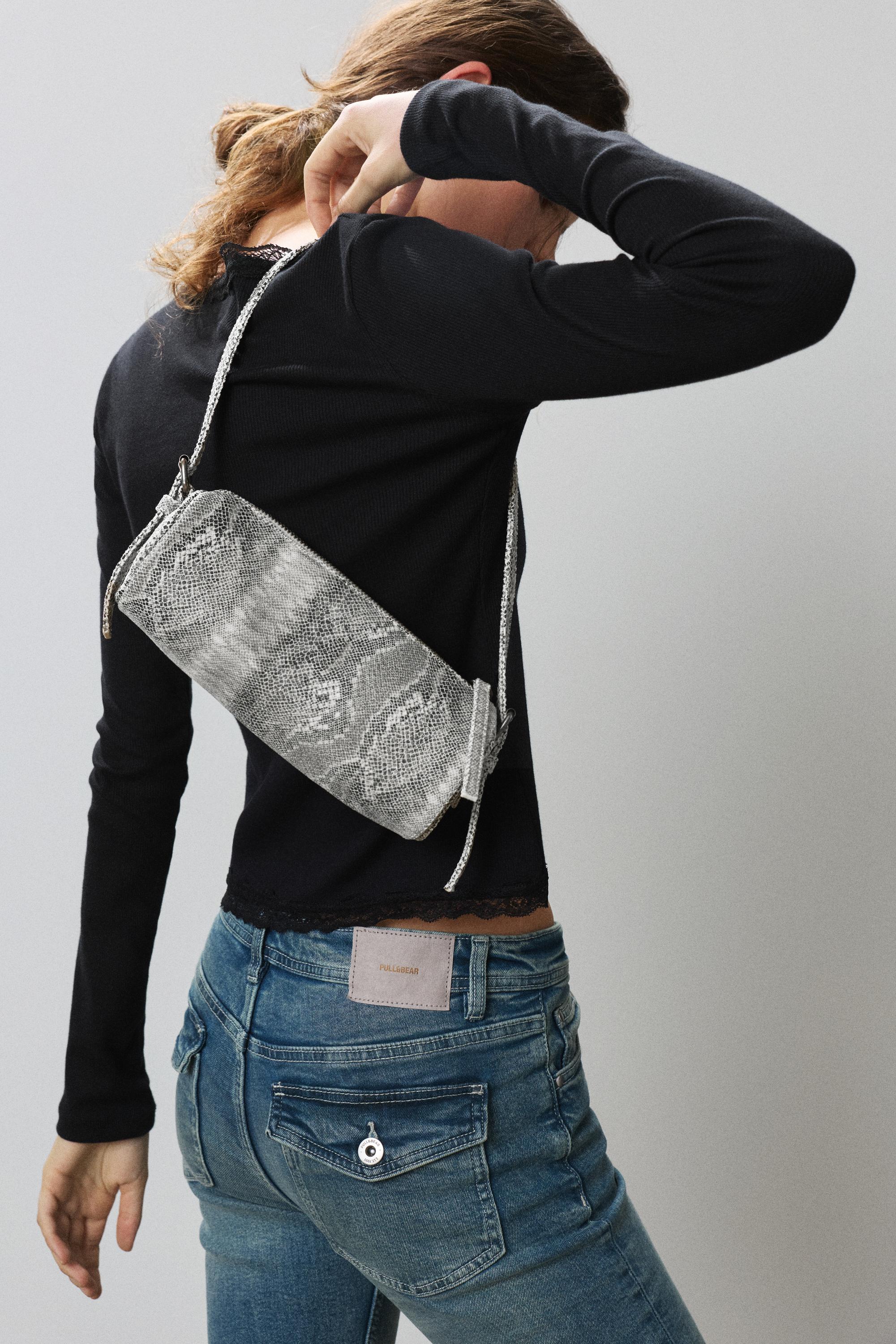 Schoudertas Met Slangenprint
