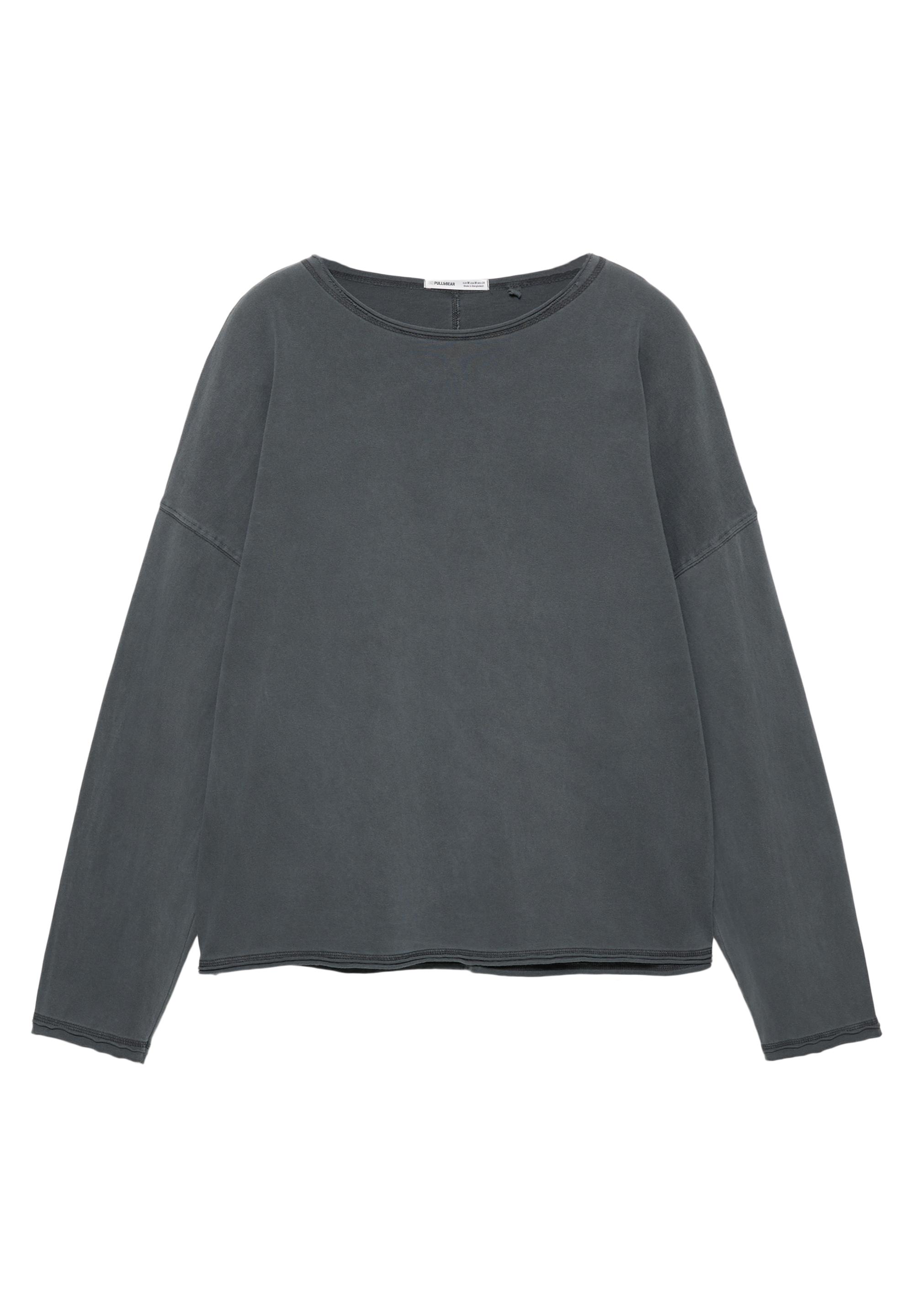Oversize long sleeve T-shirt — Dark grey