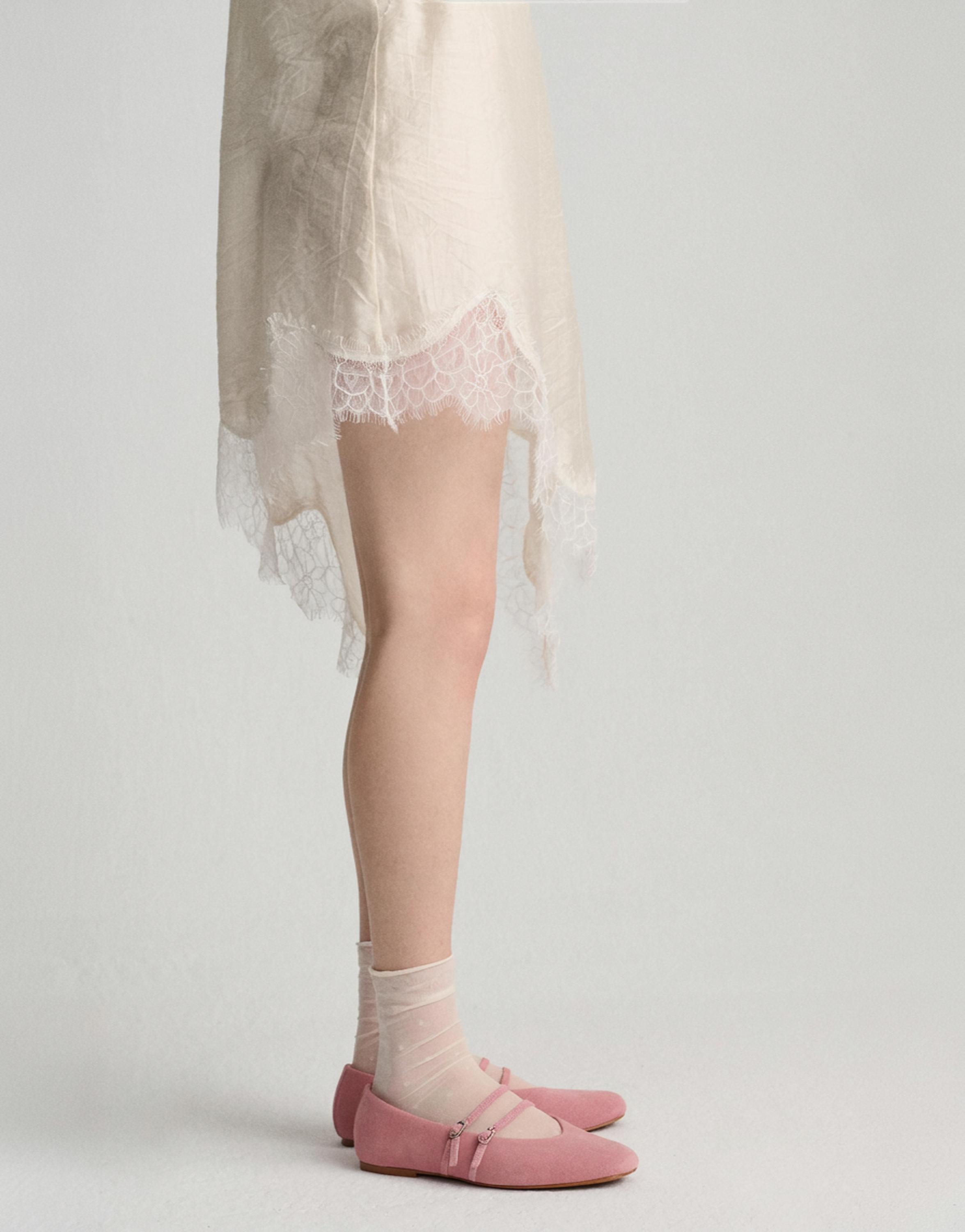 Combined camisole dress — Ecru
