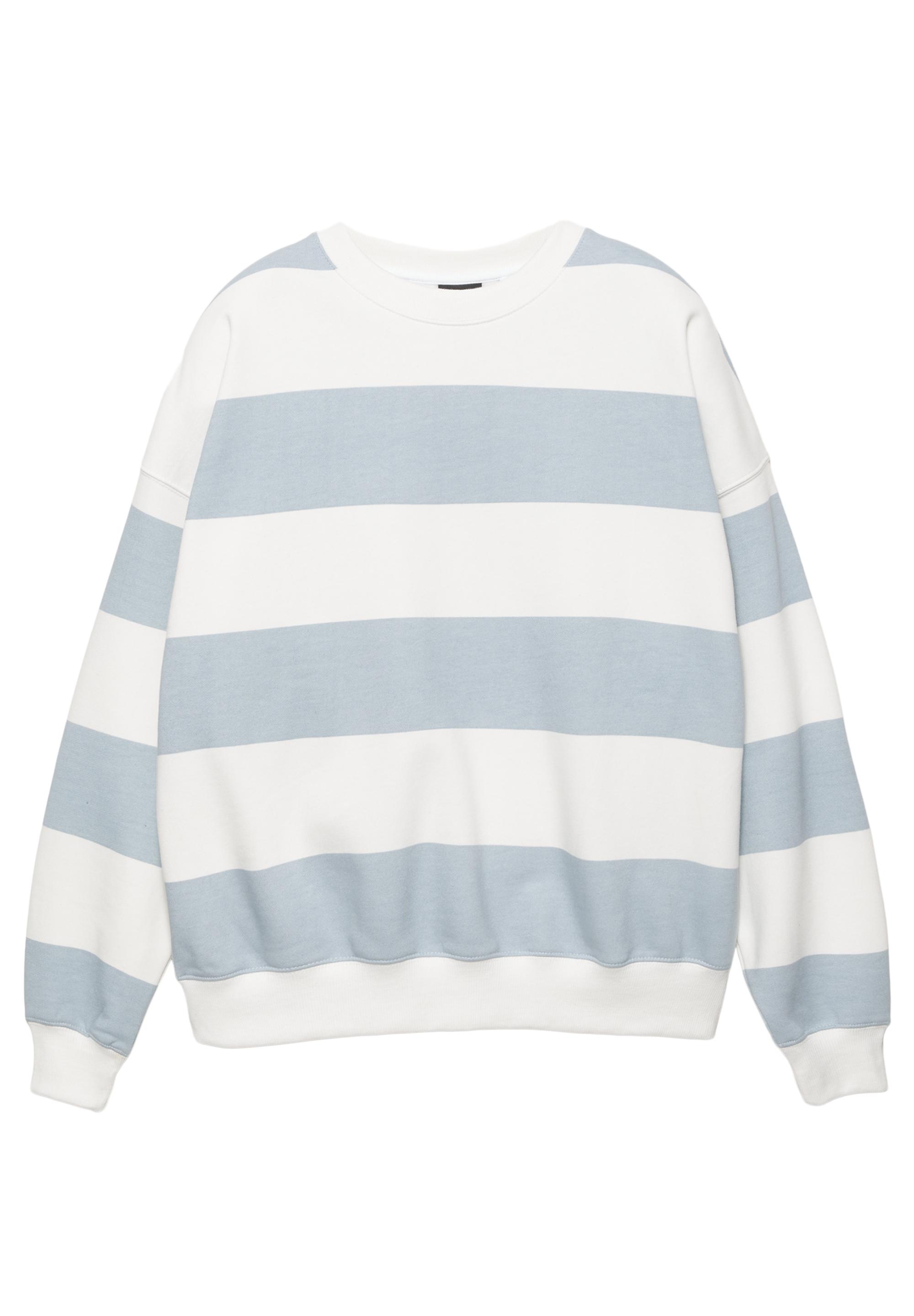Bisiklet yaka çizgili sweatshirt - Görsel 2