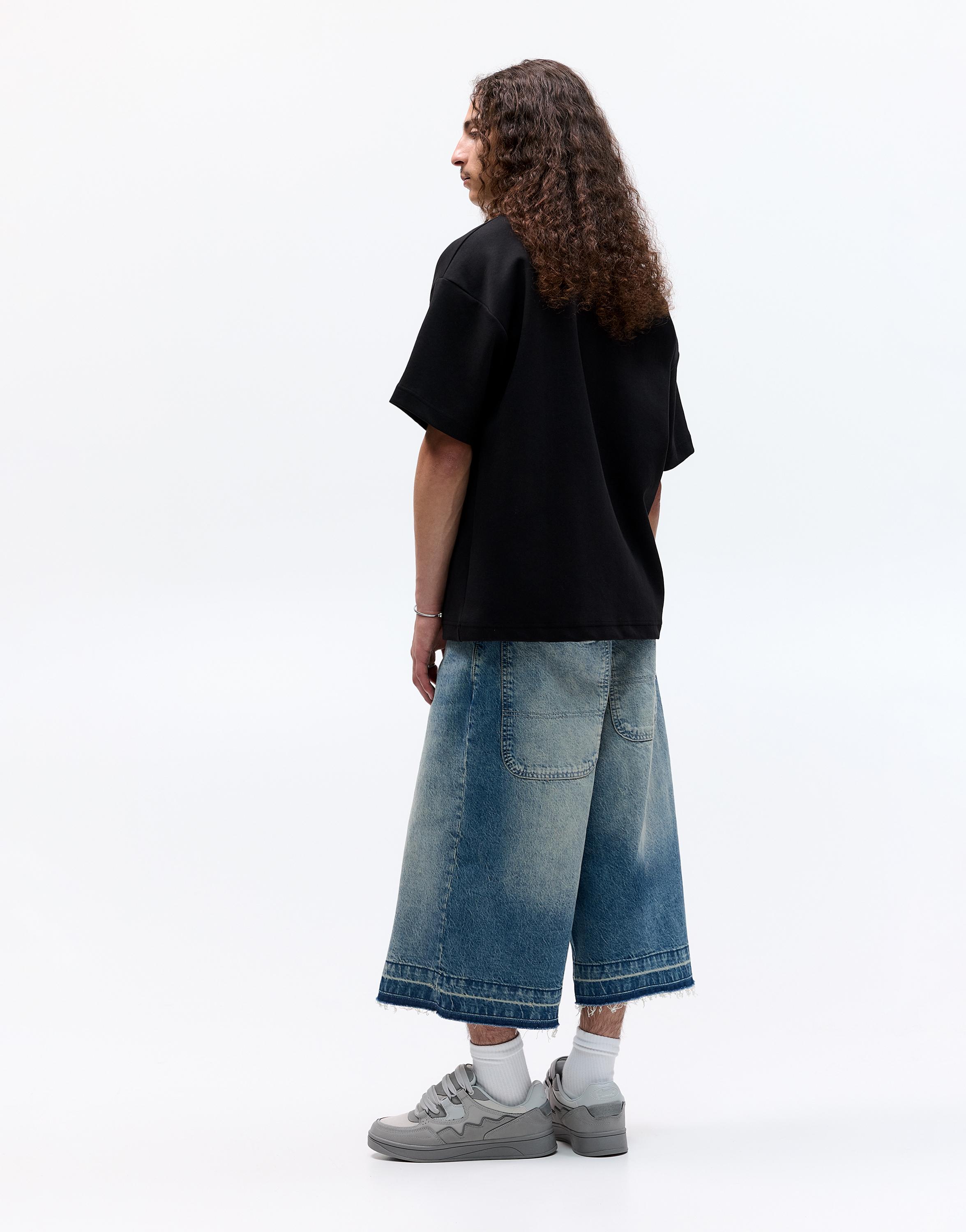 Basic short sleeve sweatshirt — Black