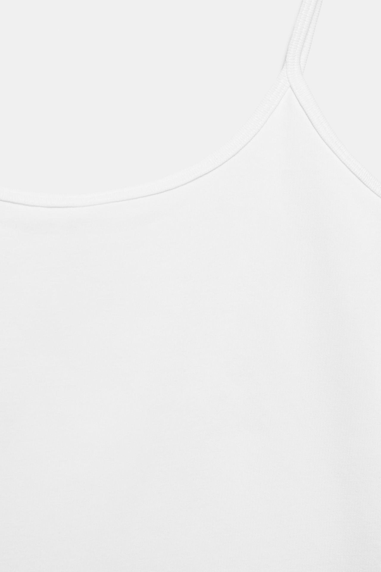 Thin strap top — White