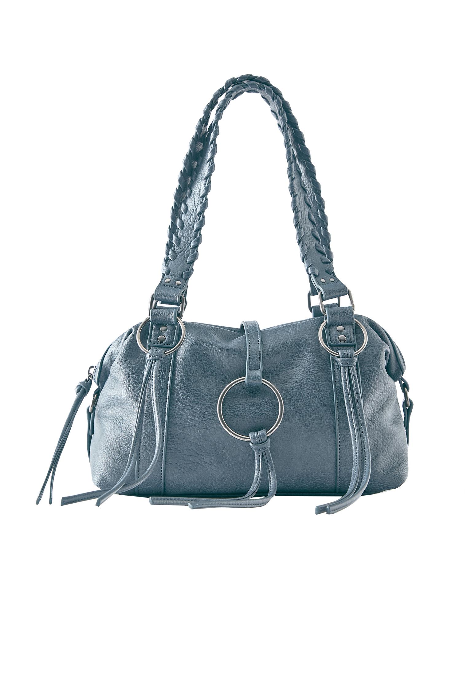 Ring detail shoulder bag — Blue