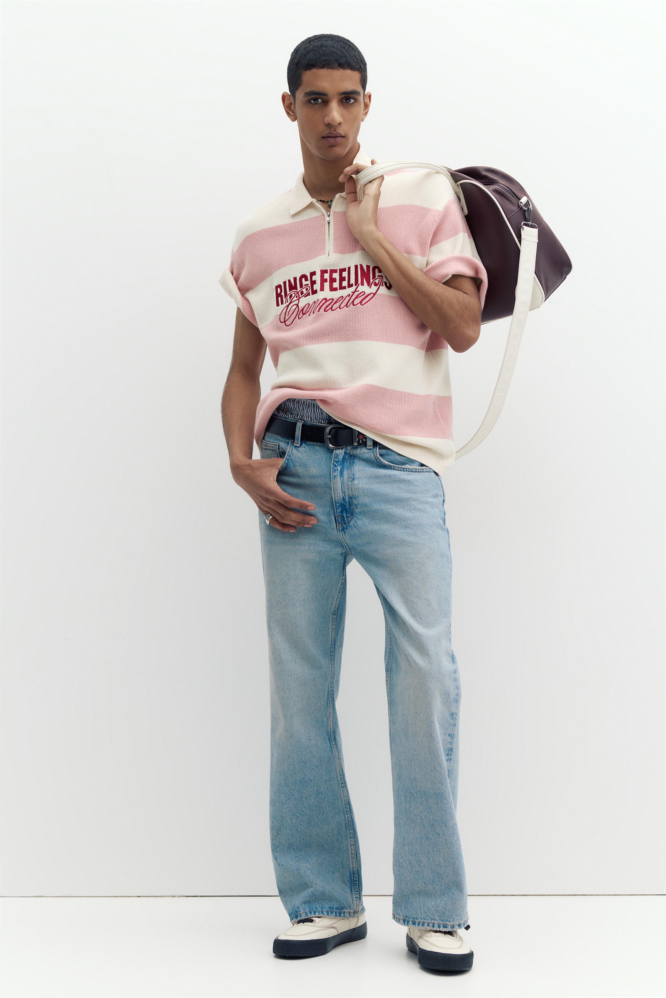 Nakışlı panelli polo t-shirt - Görsel 19