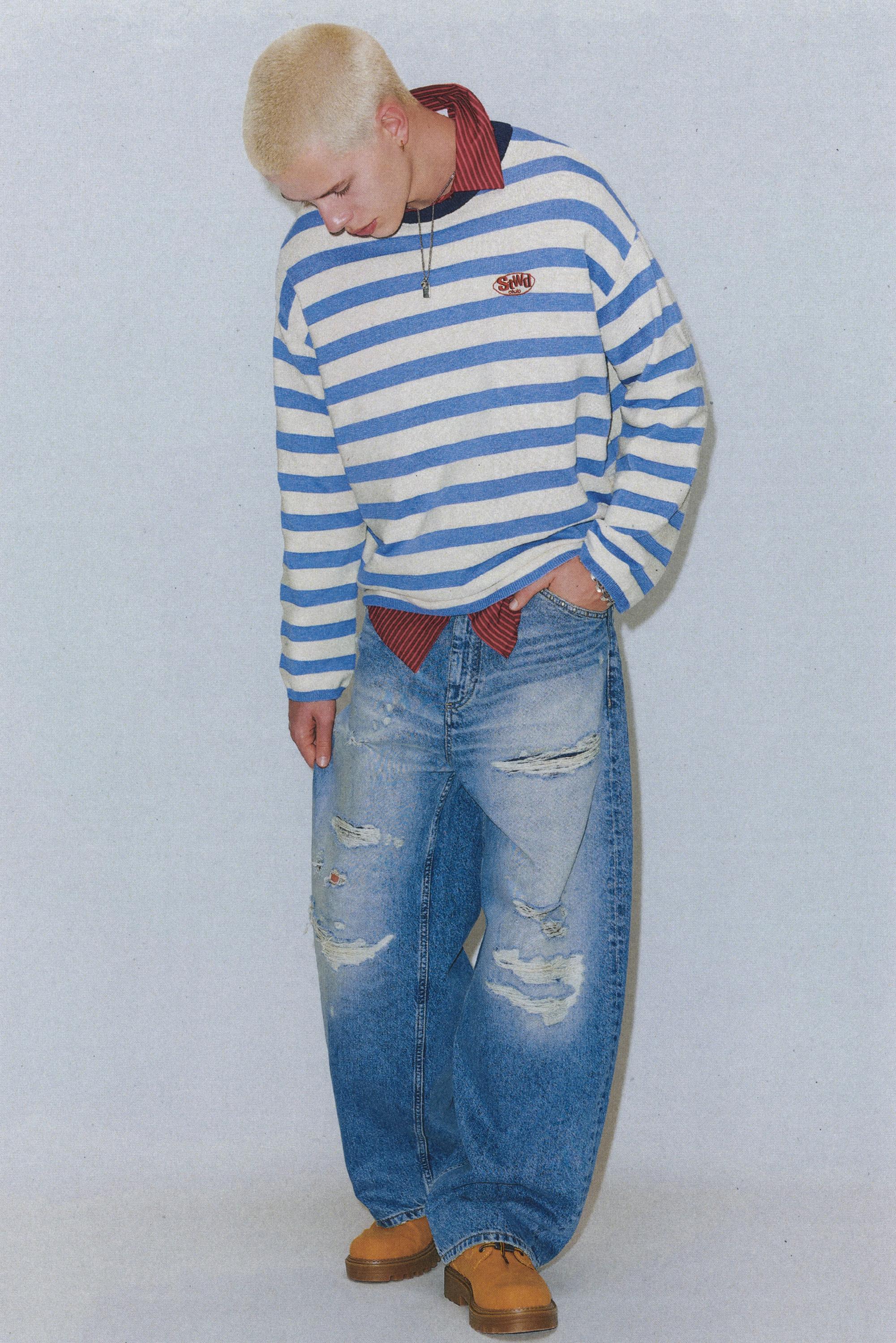 Distressed süper bol paça jean - Görsel 27