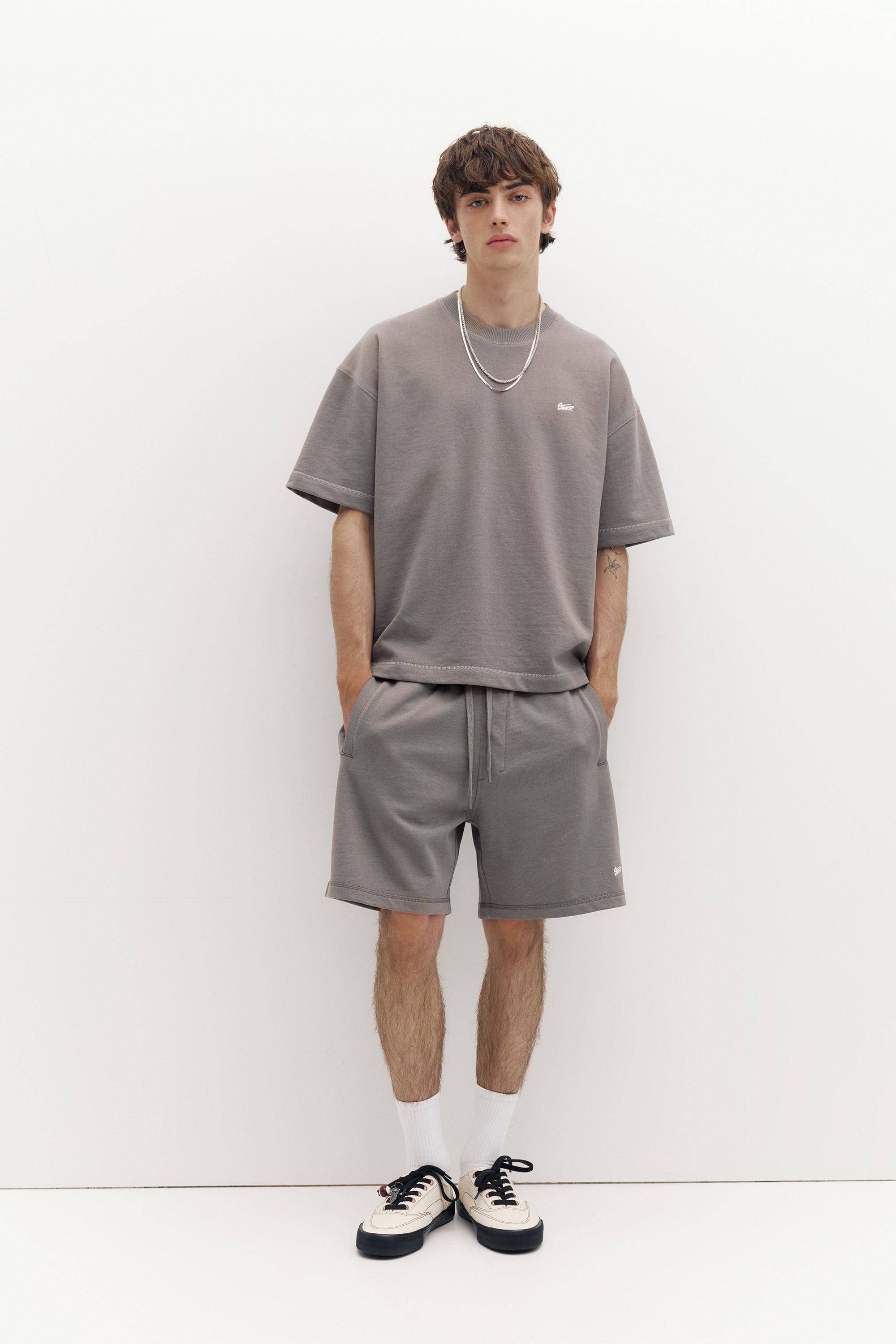 Logolu jogger bermuda şort - Görsel 155