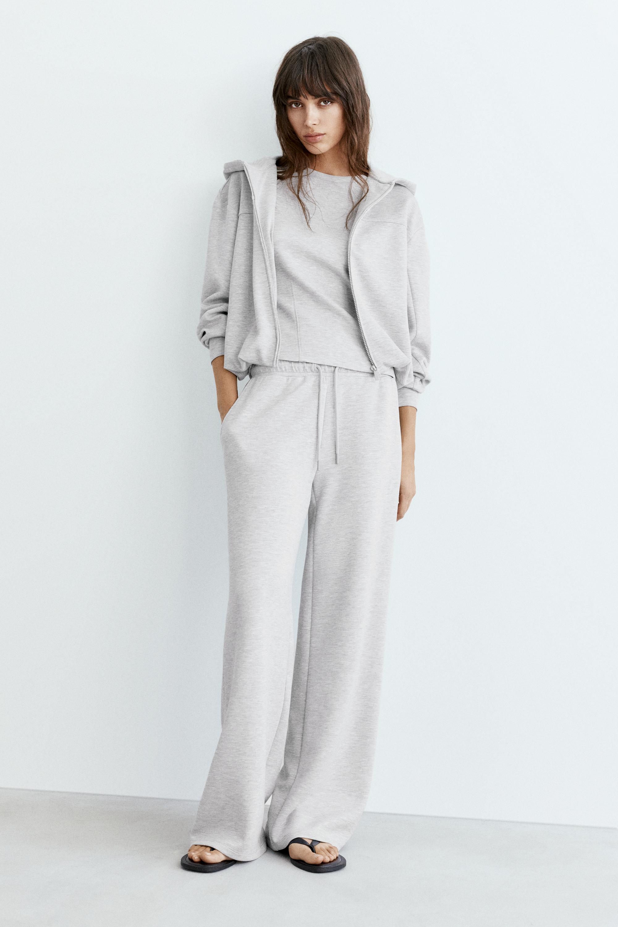 Soft touch hooded sweatshirt — Grey marl