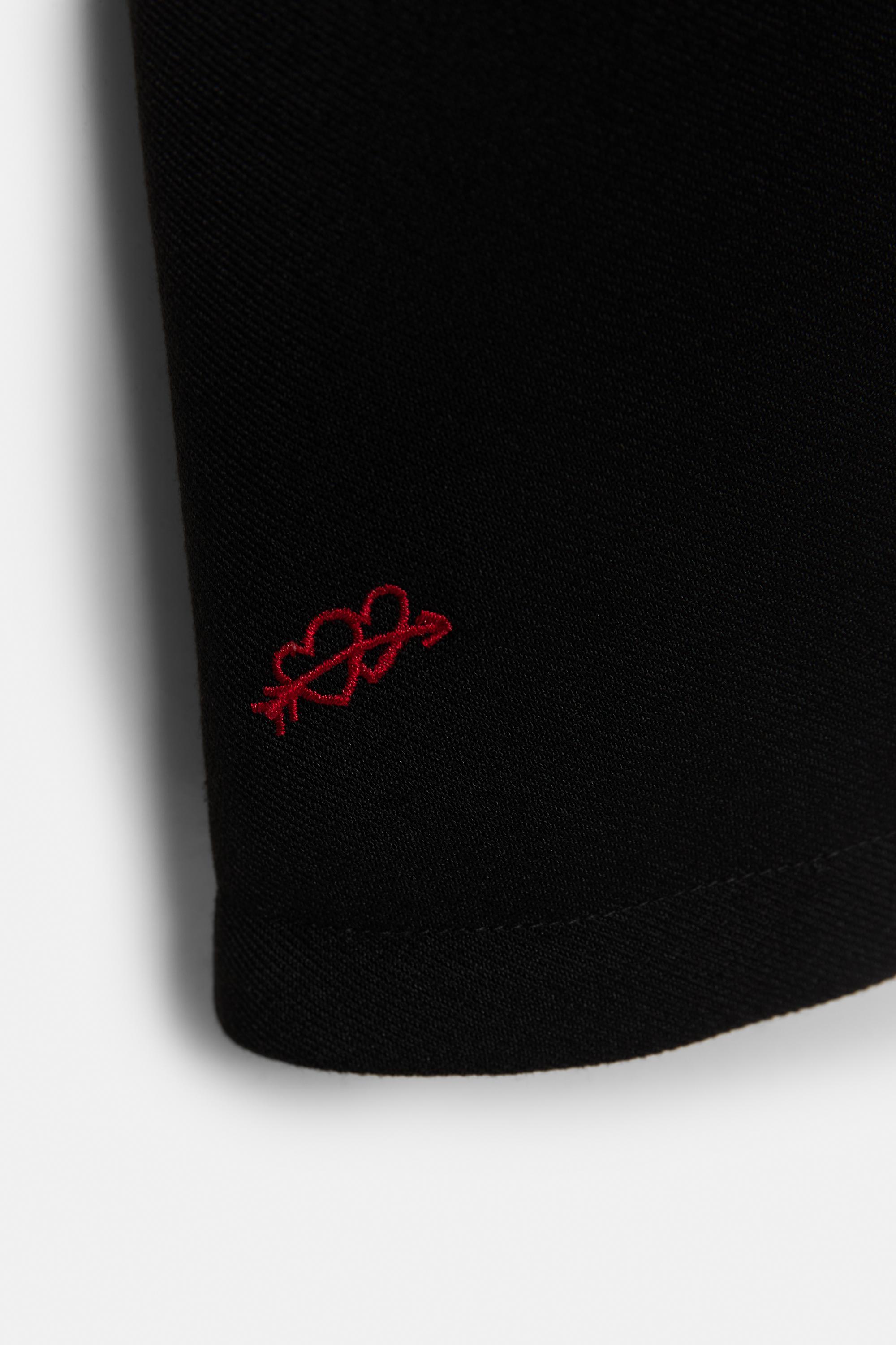 Tailored fit jacket with heart detail — Black