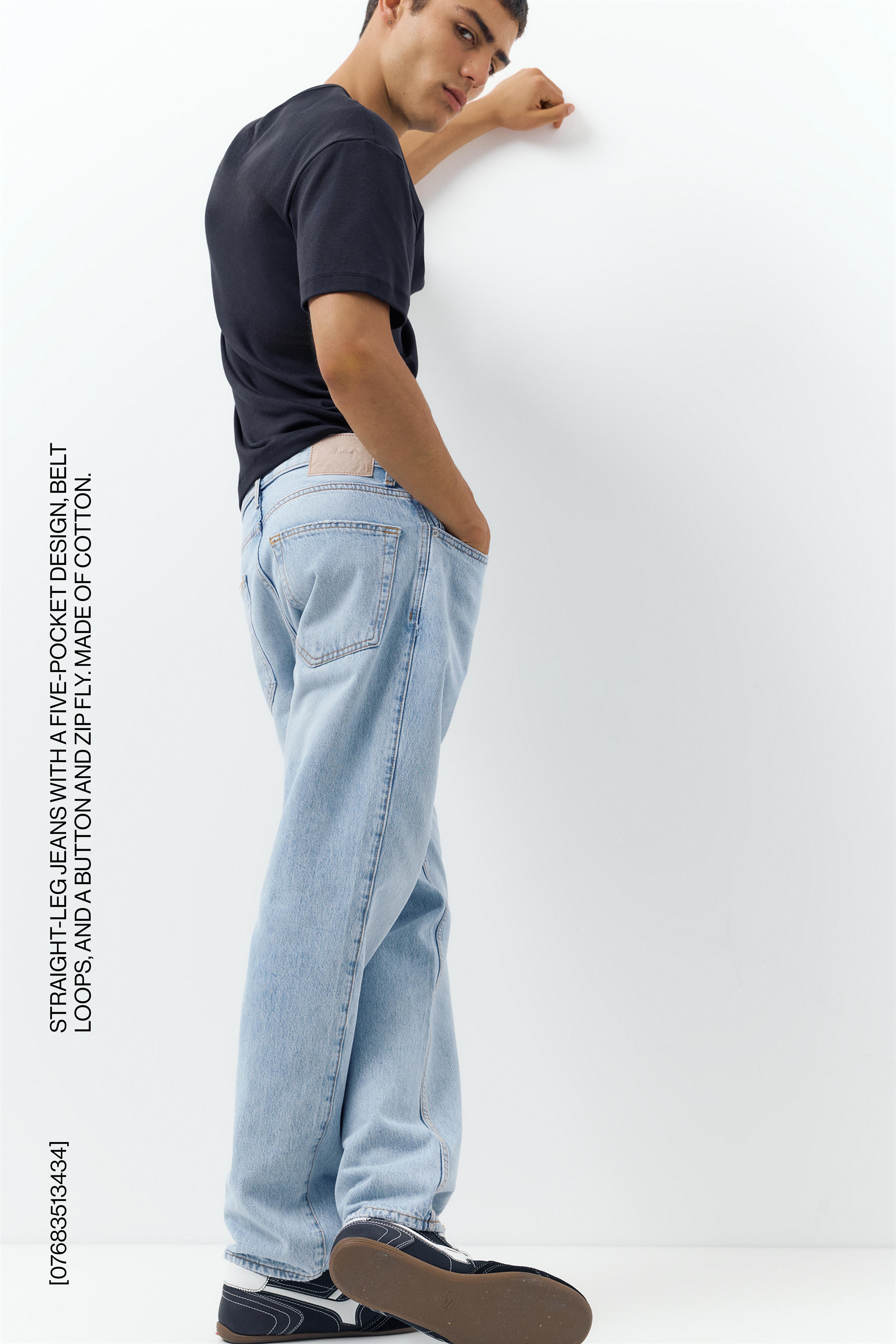 Straight-leg jeans — Pale indigo