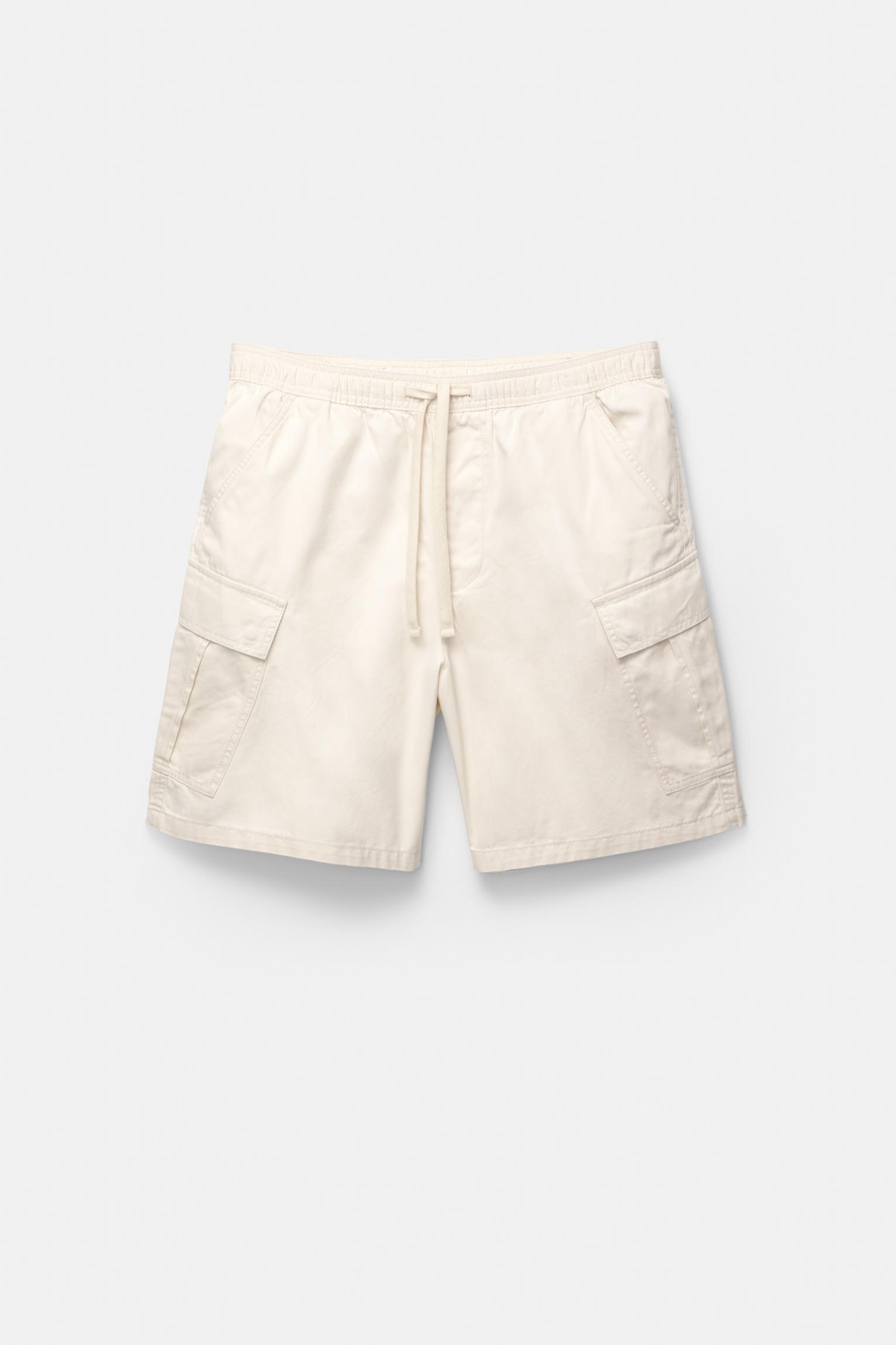 Cargo Bermuda shorts — Ecru