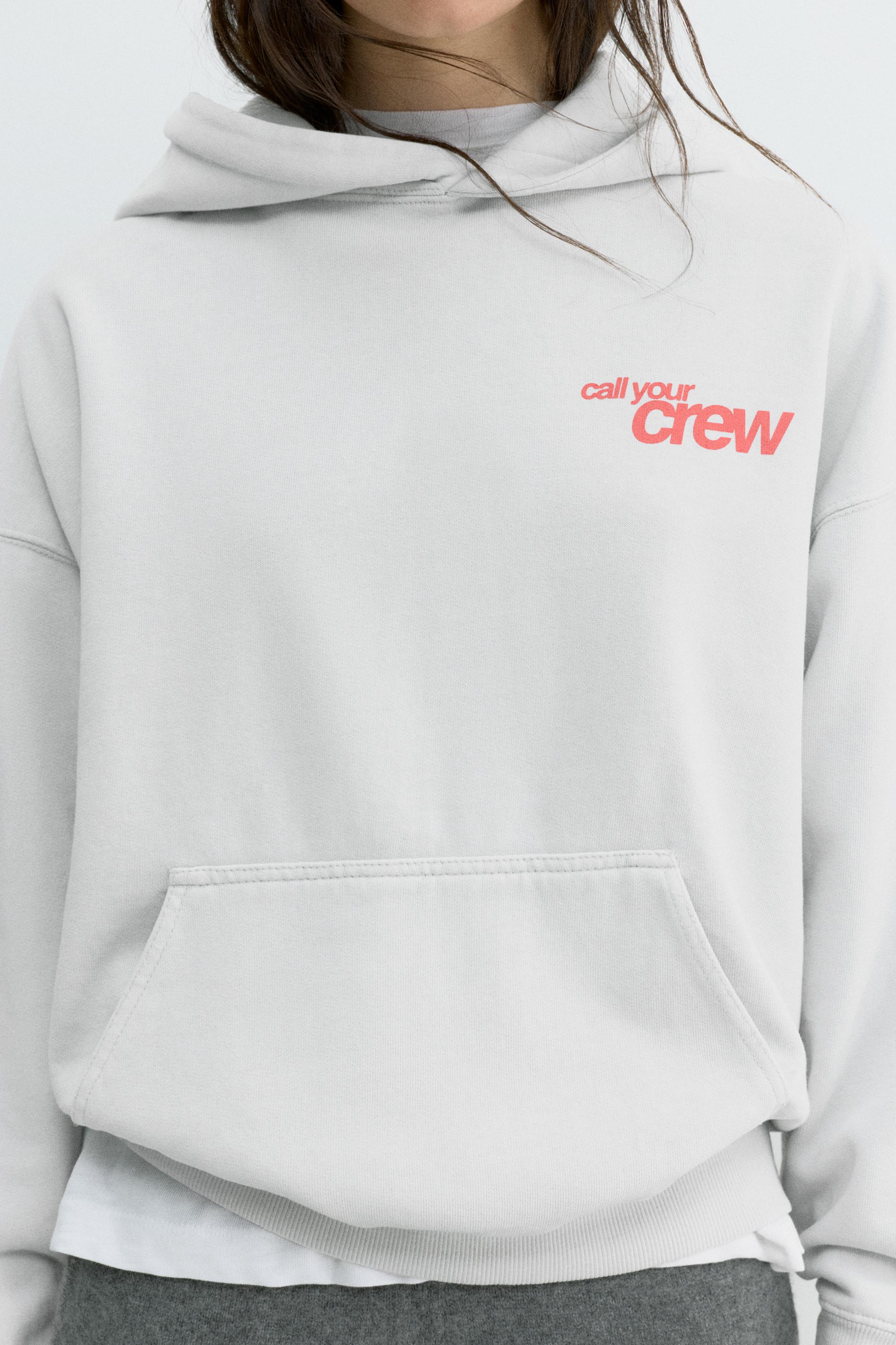 Kapüşonlu crew studios sweatshirt - Görsel 13