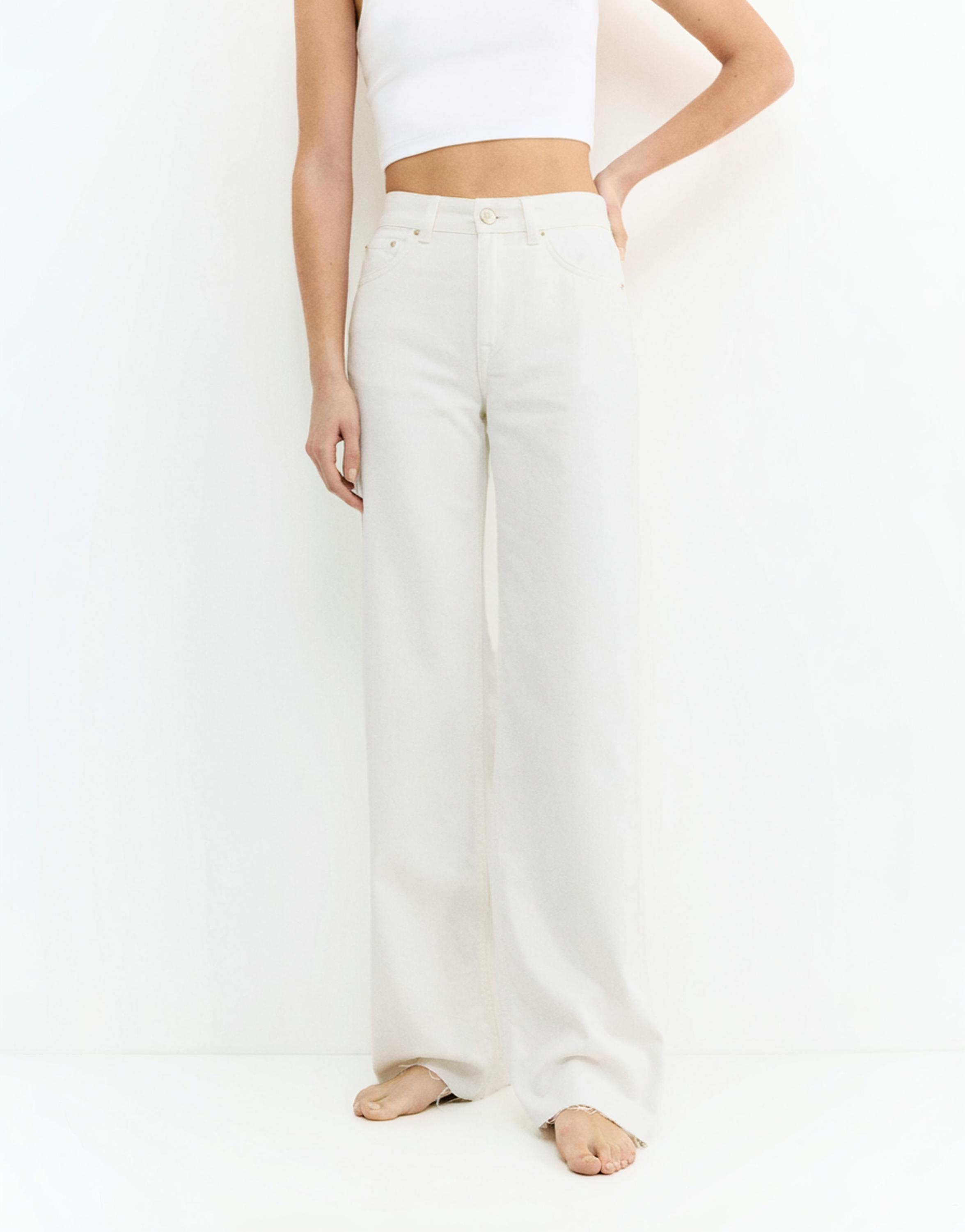 Yüksek bel geniş paça jean - Görsel 129