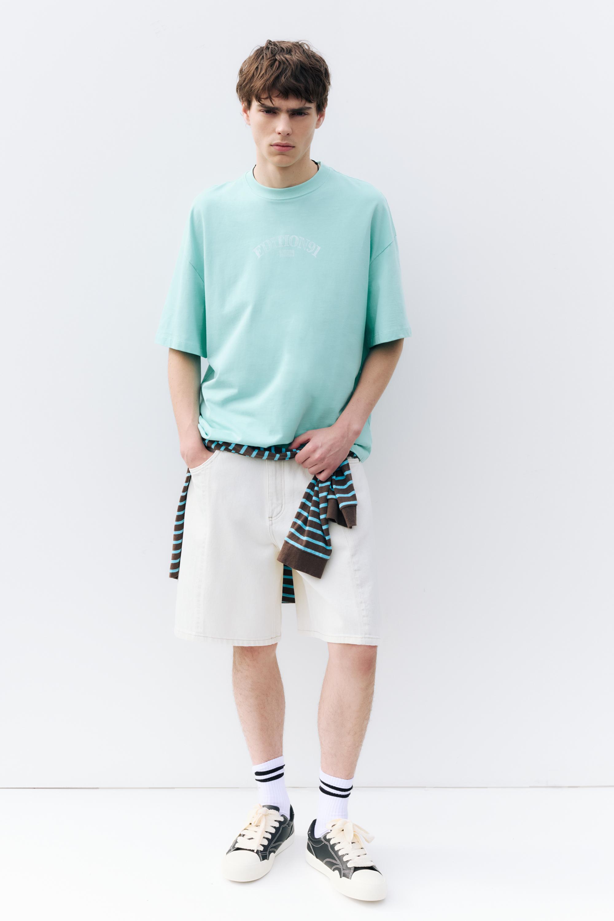 STWD boxy T-shirt — Turquoise