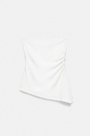 Asymmetric bandeau top — White 6