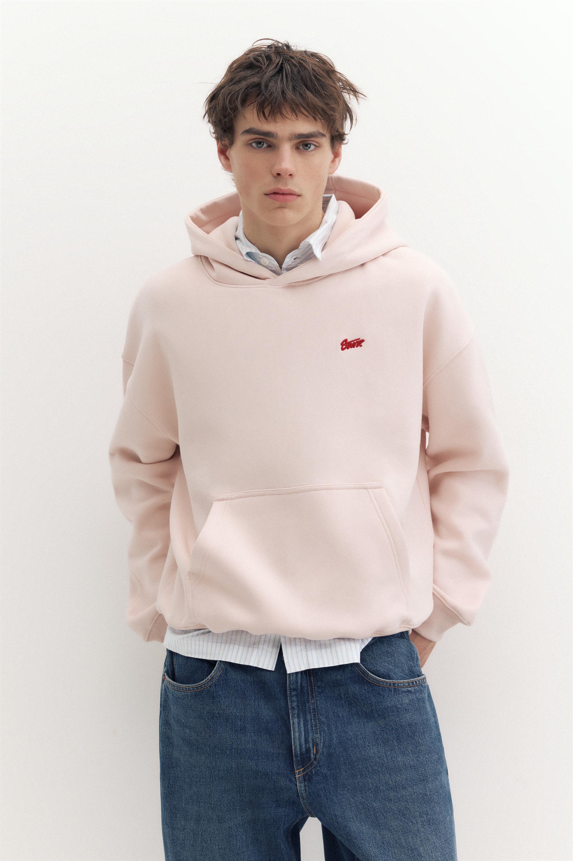 STWD logo boxy hoodie — Pink