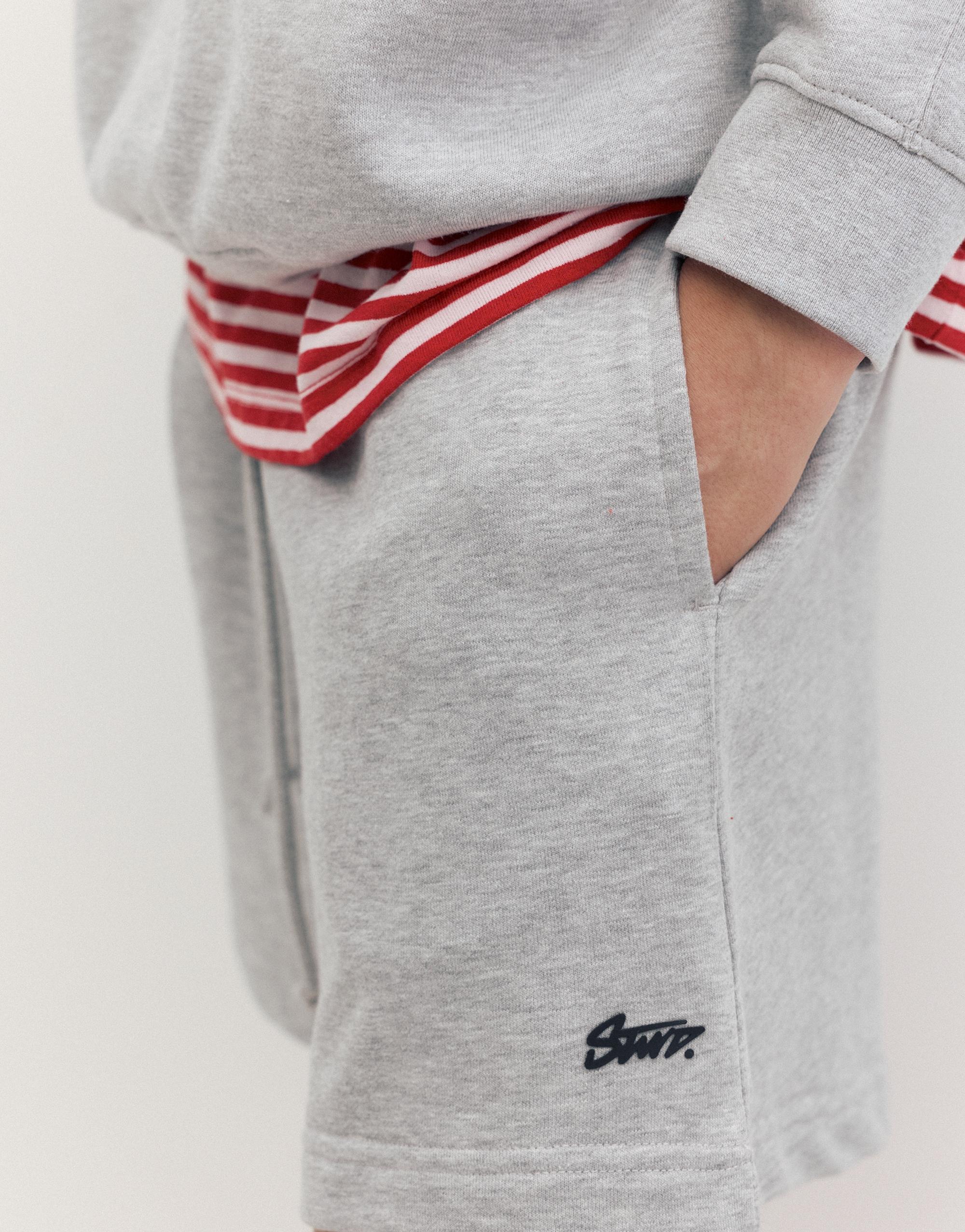 STWD jogger Bermuda shorts — Grey marl