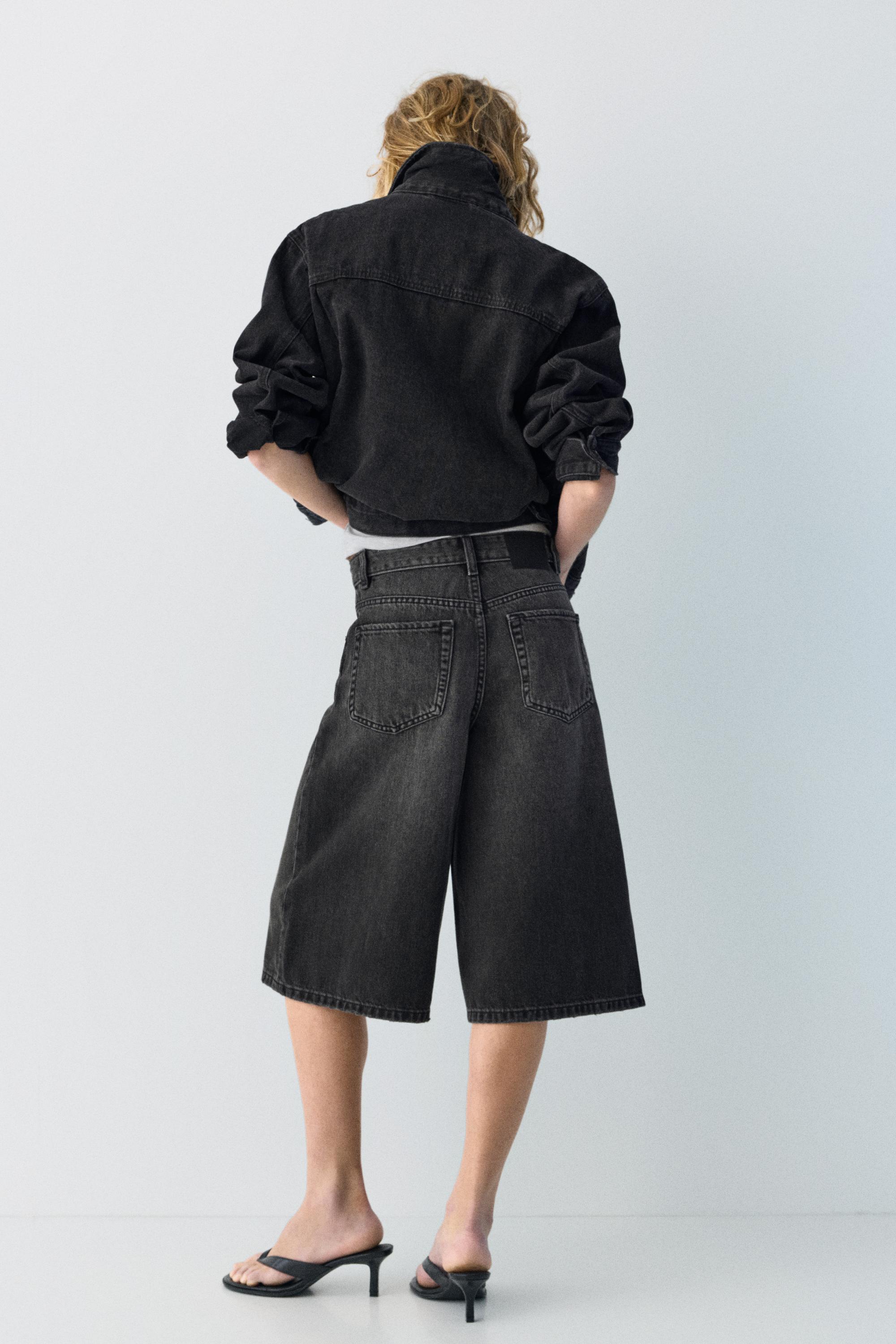 Düşük bel denim şort - Görsel 74