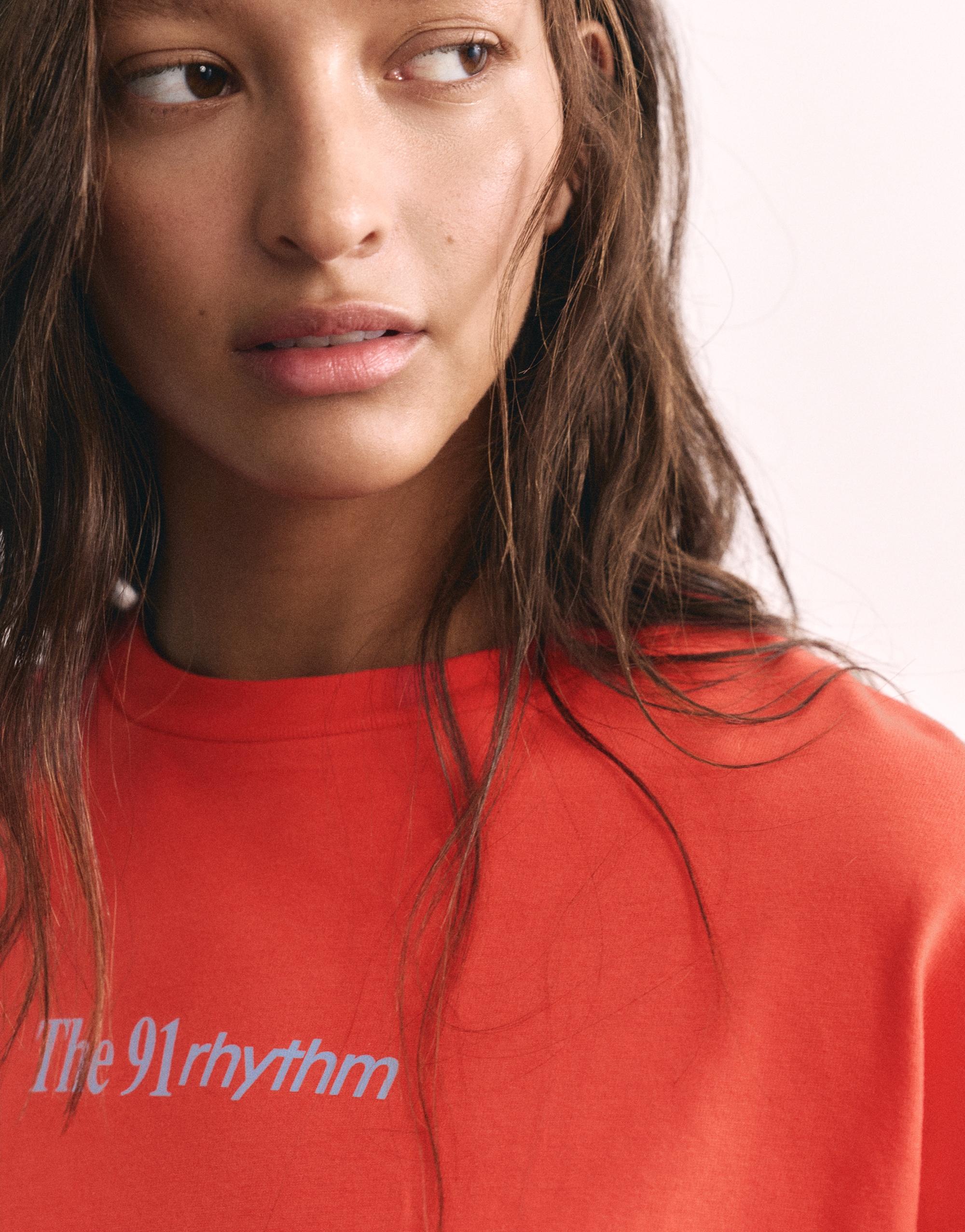 Oversize graphic T-shirt — Bright red