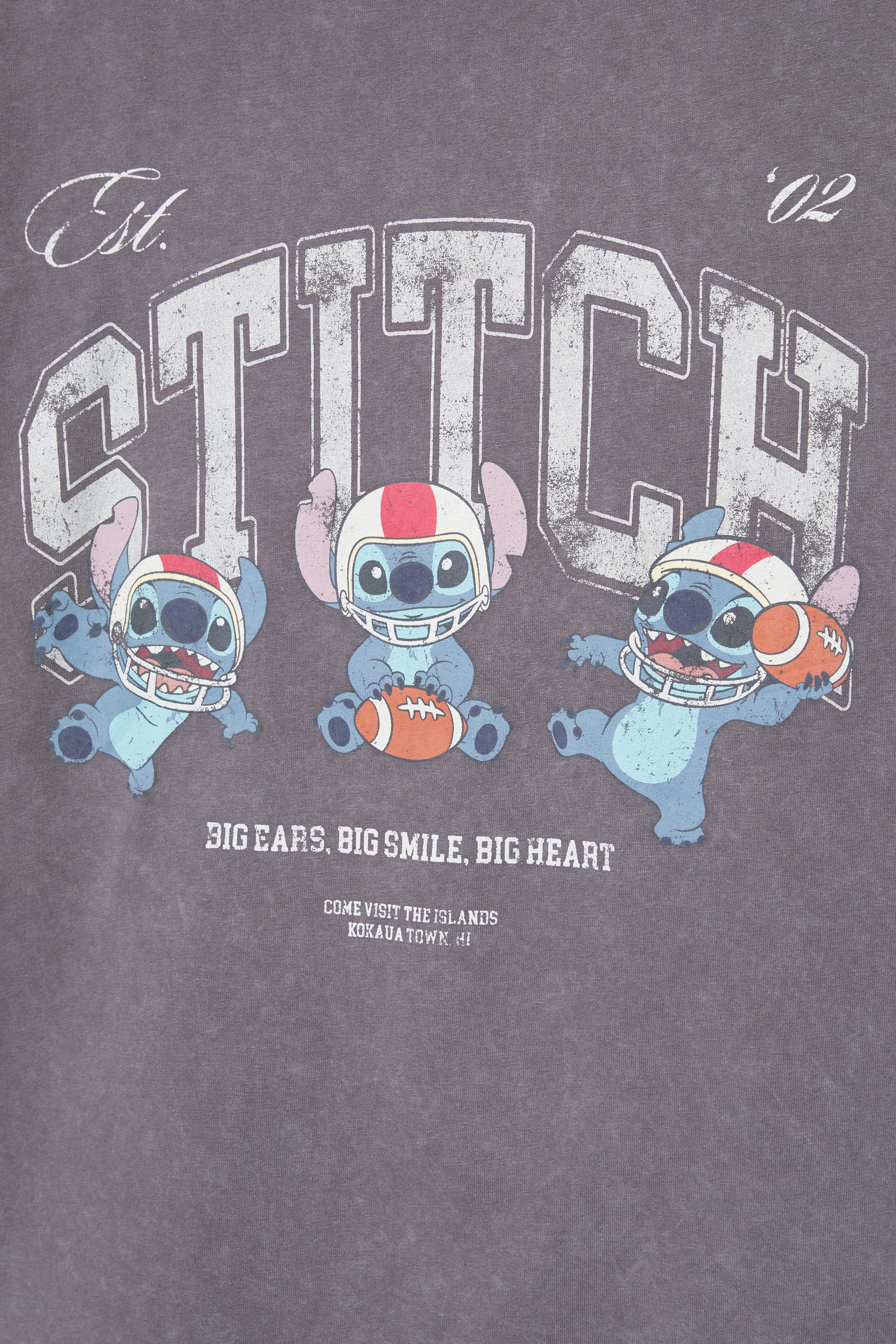 Lilo & Stitch cropped T-shirt — Faded black