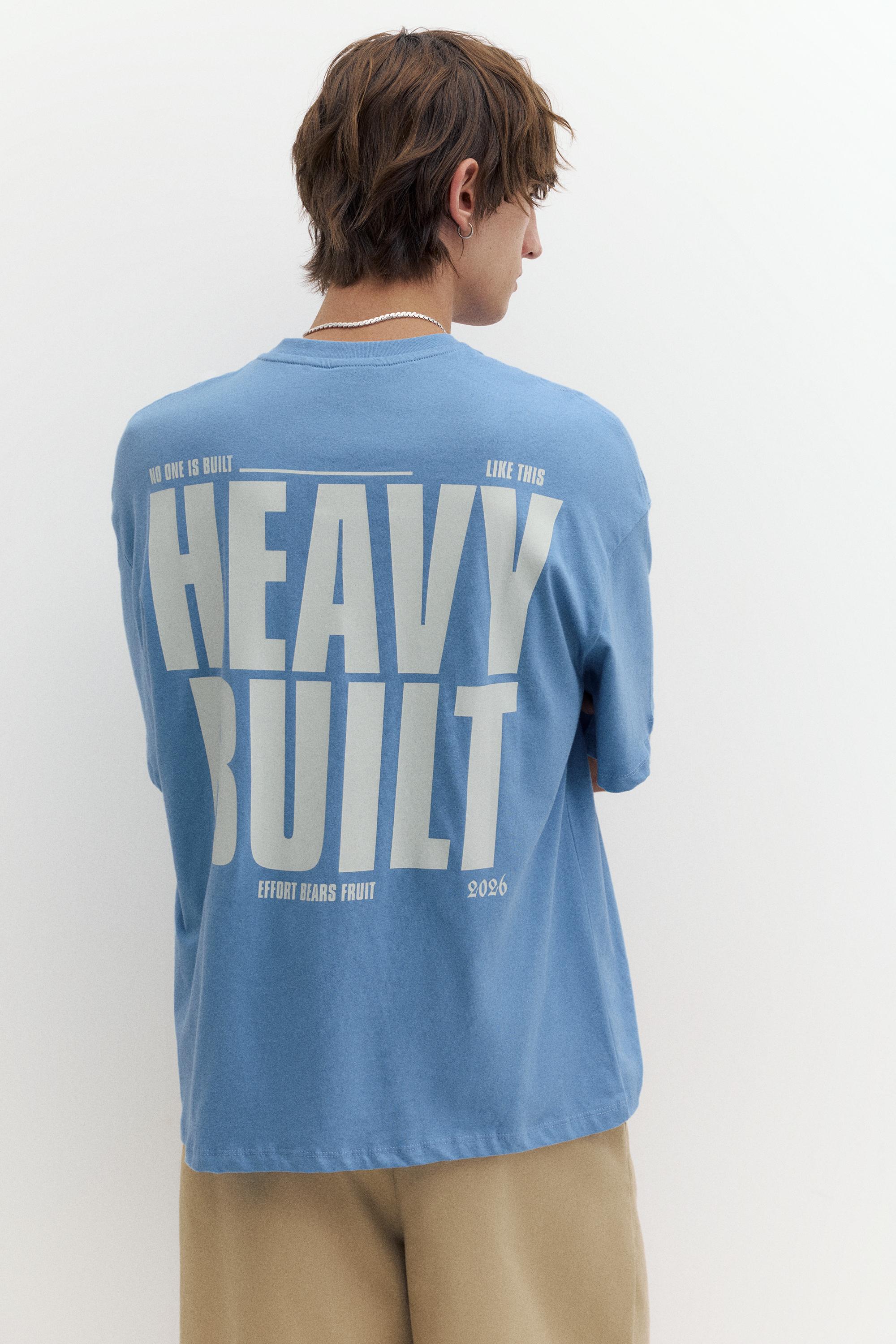 STWD boxy text T-shirt — Sky blue