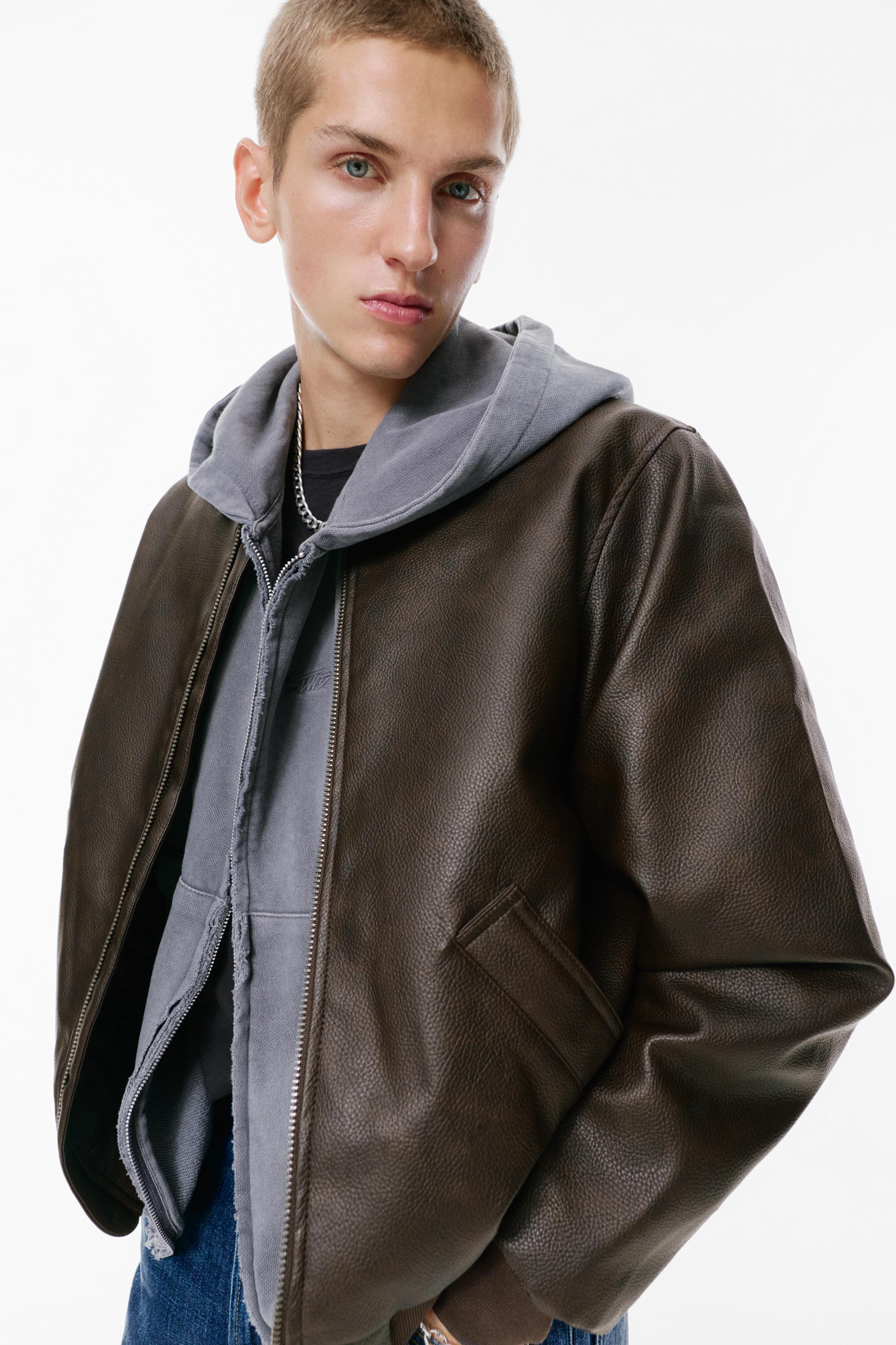 Bomberjacke Aus Kunstleder