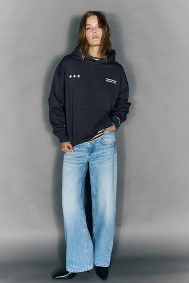 Star graphic hoodie — Navy 4