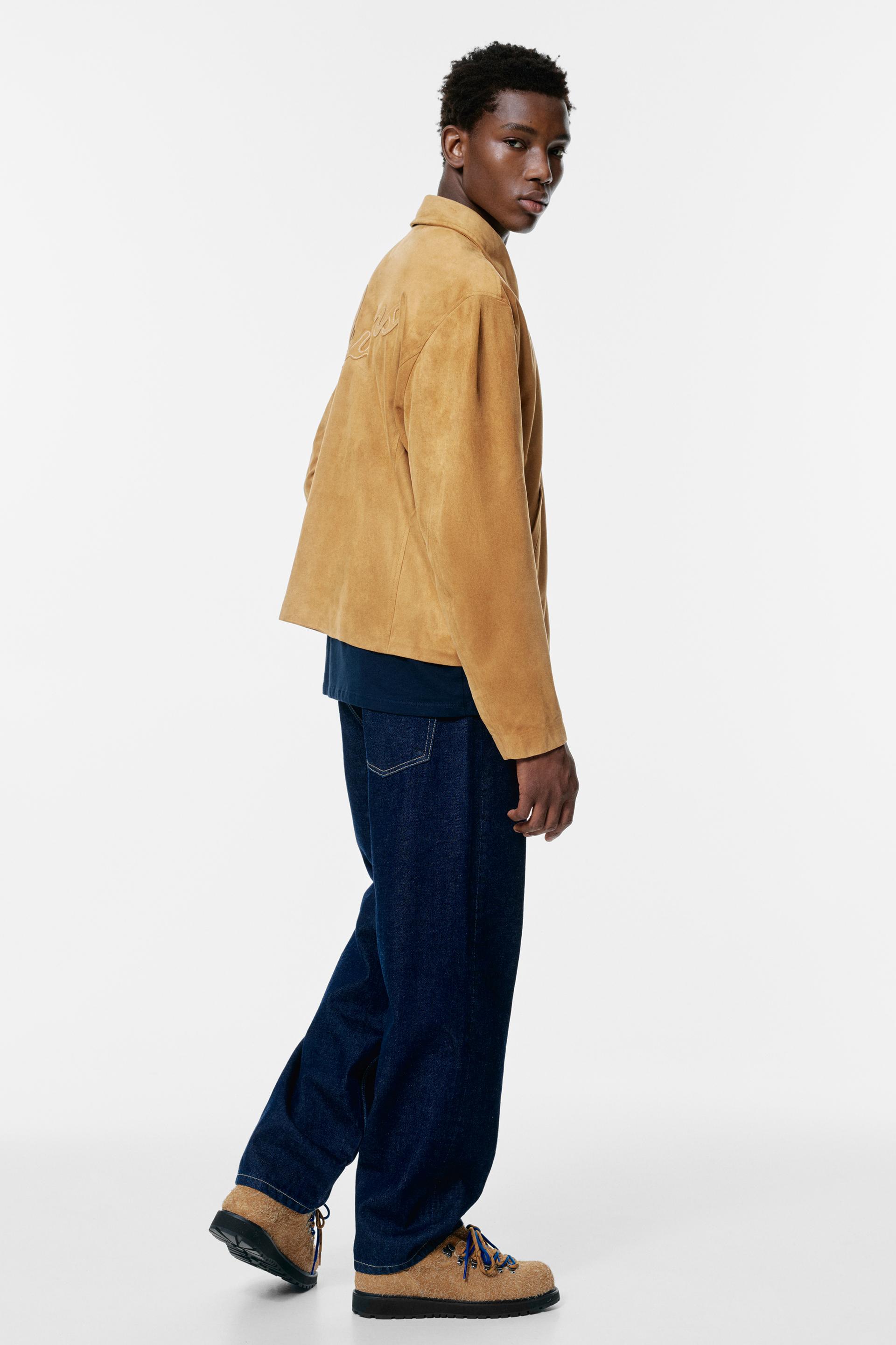 Blouson Veste Velours Blouson Moutarde Blouson Suédine Moutarde