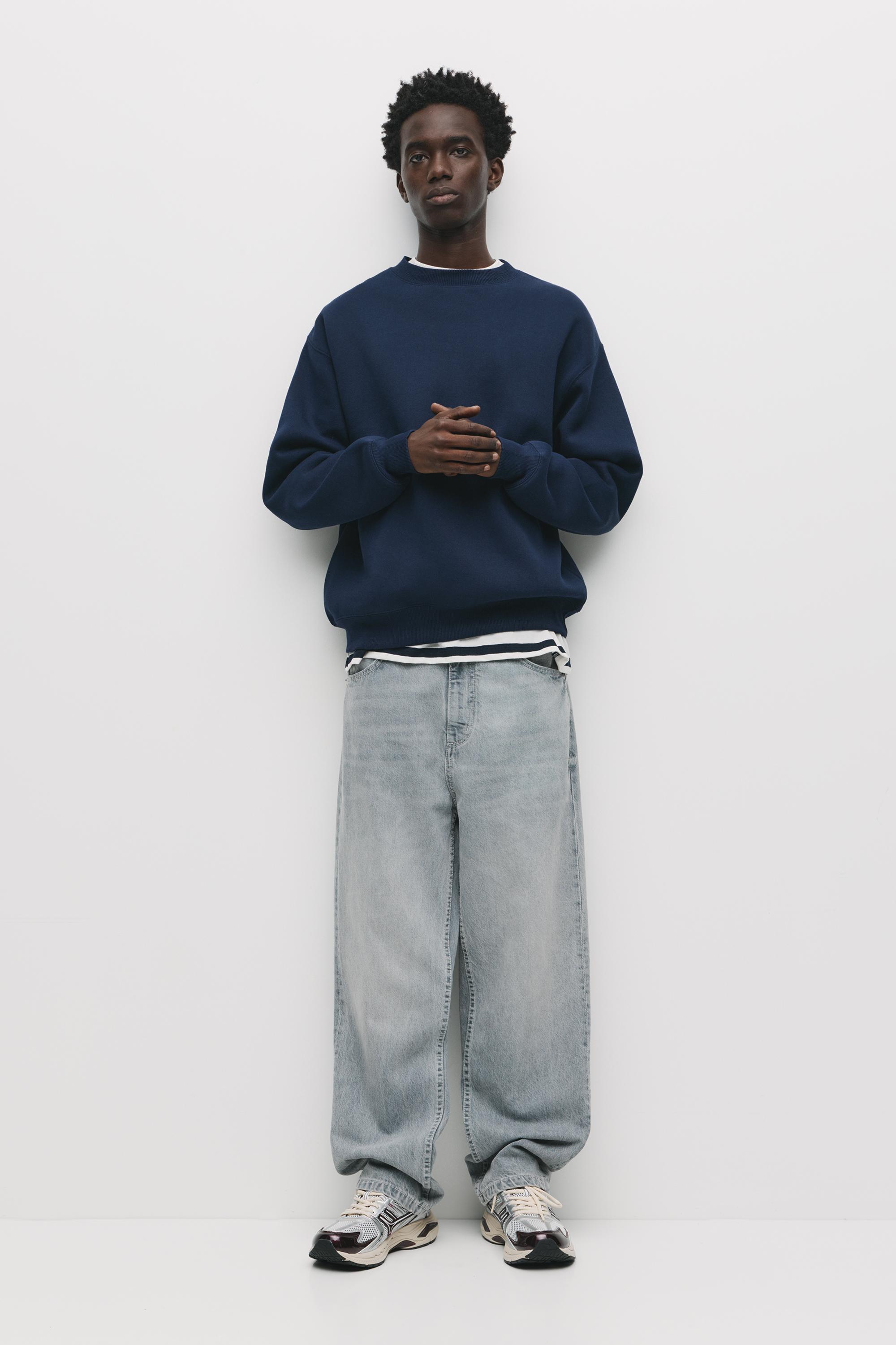 Basic bisiklet yaka sweatshirt - Görsel 56