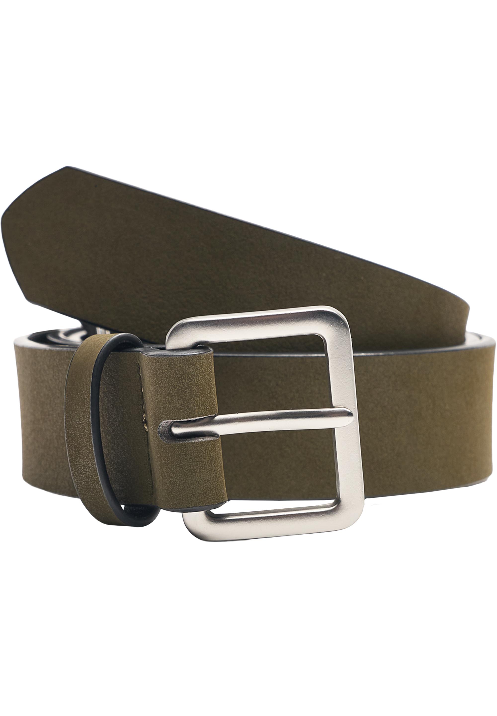 Green leather effect belt — Green