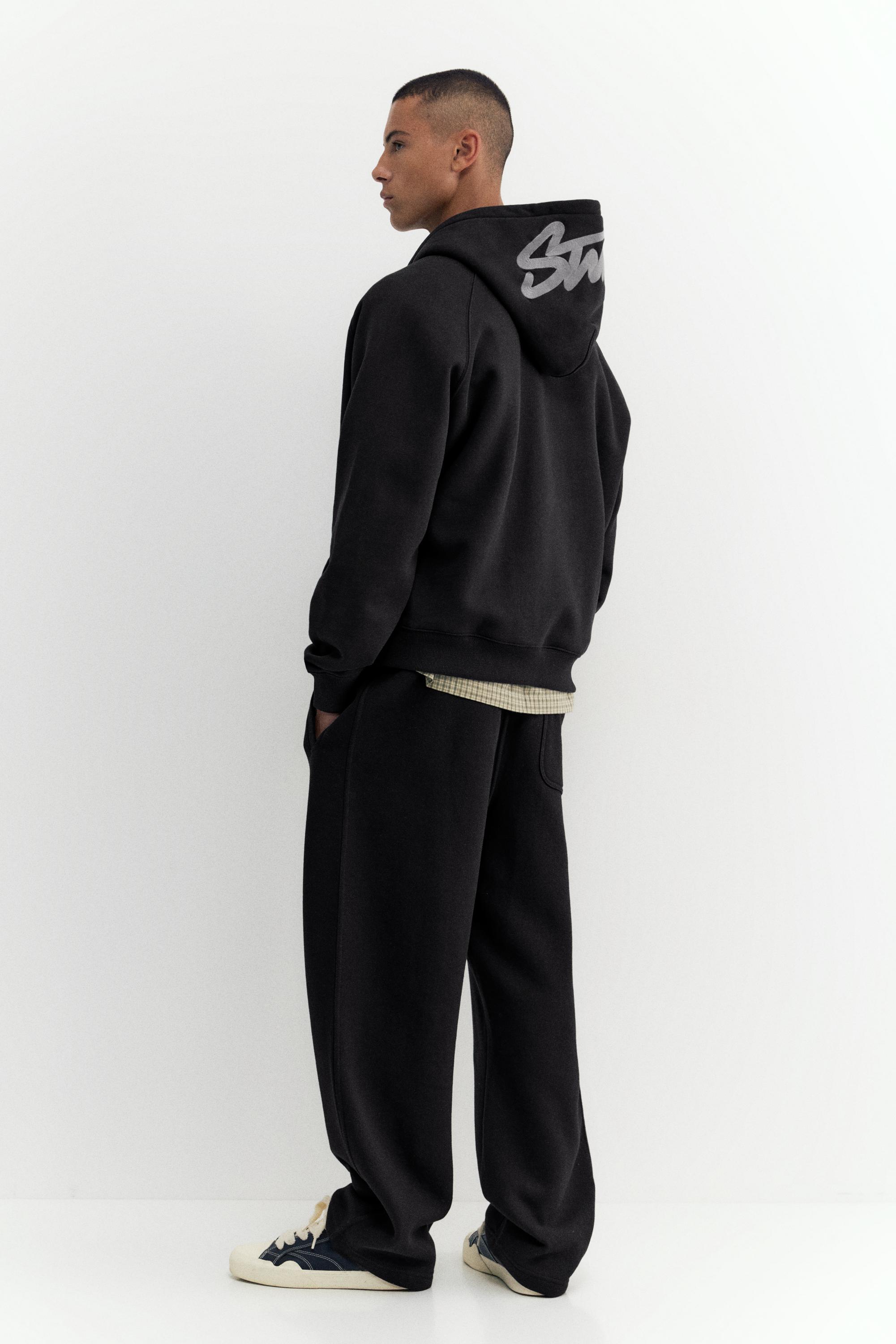 STWD zip-up hoodie — Black