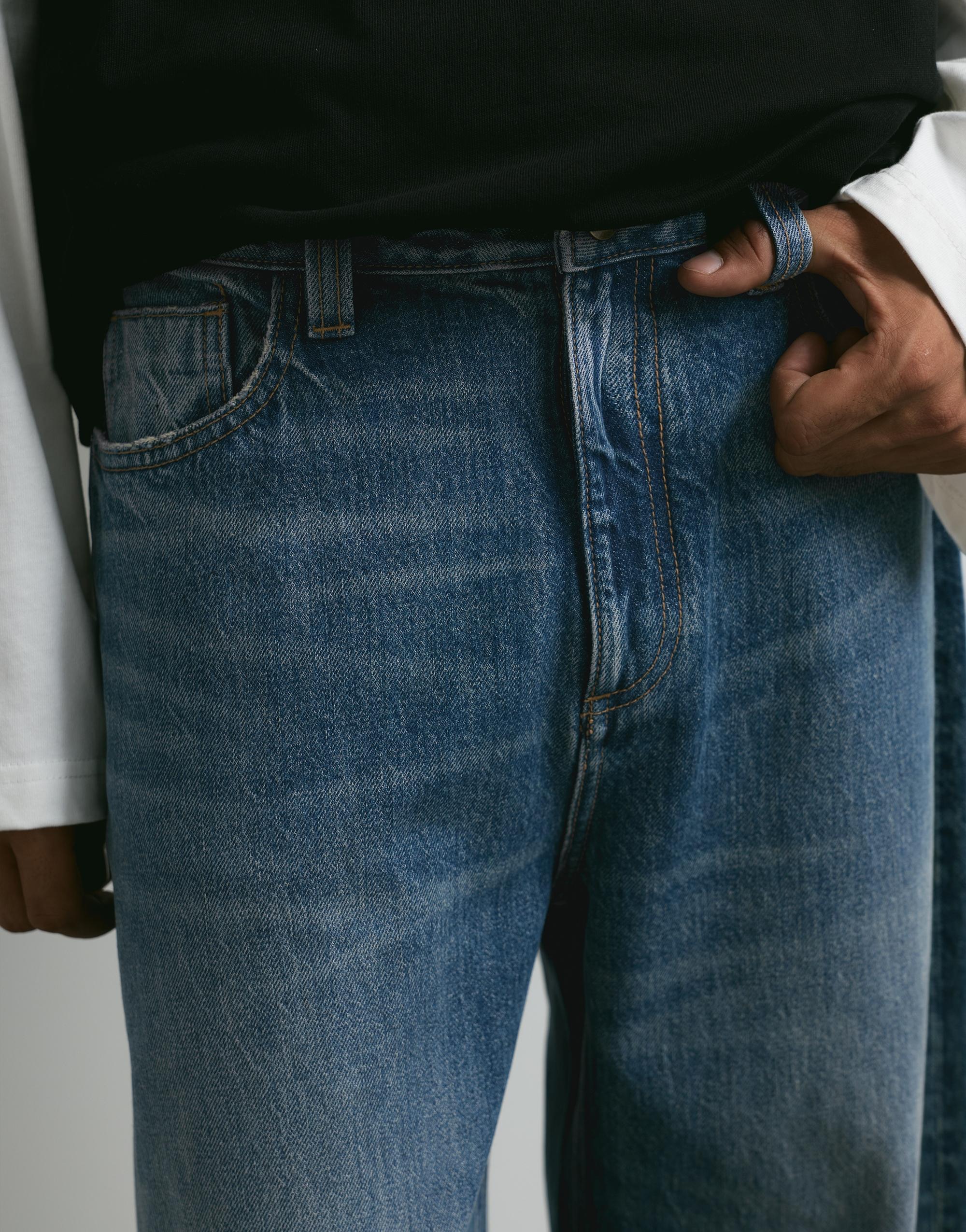 Balloon-fit baggy jeans — Medium blue