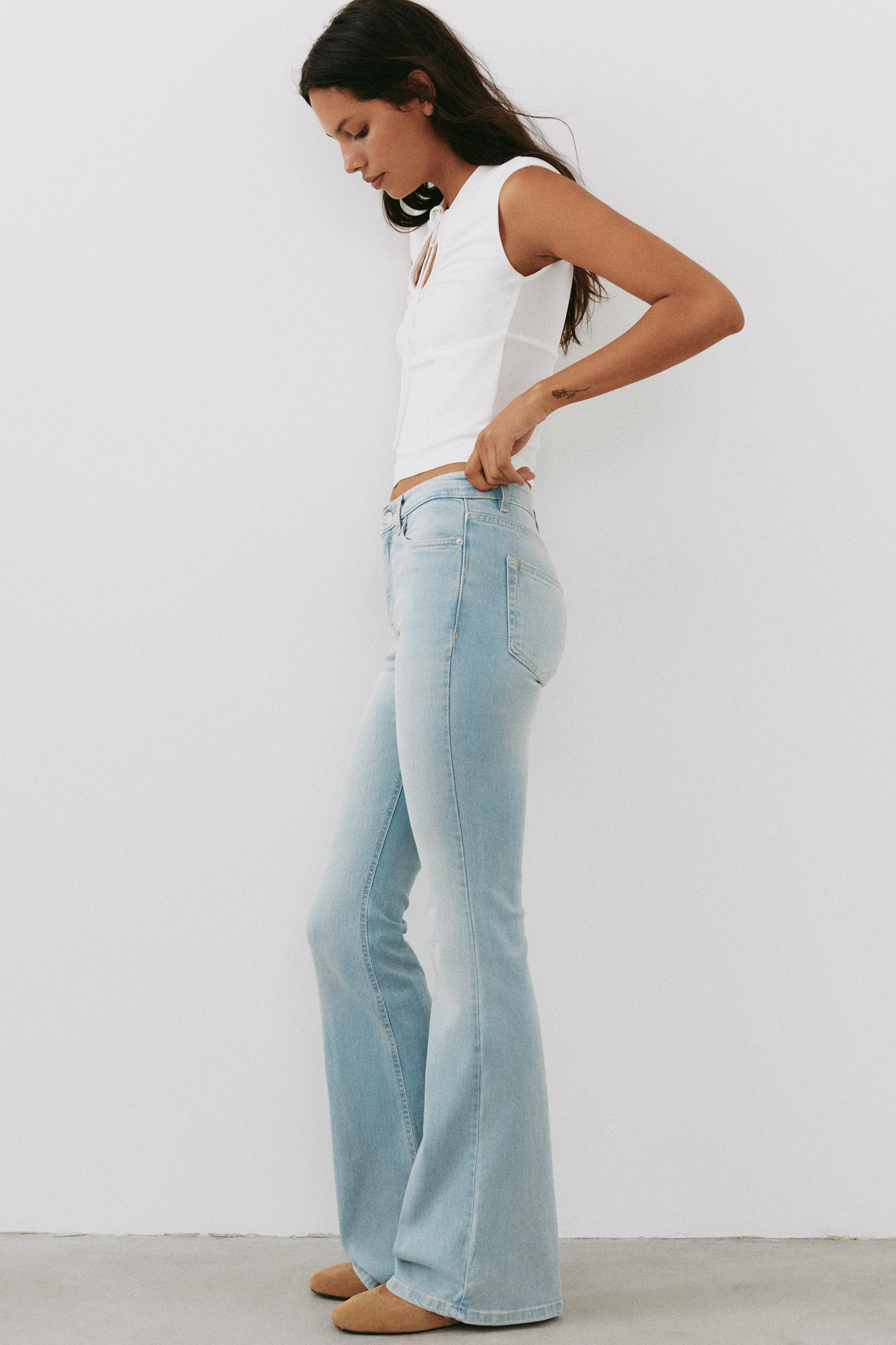 Skinny flared jeans — Sky blue