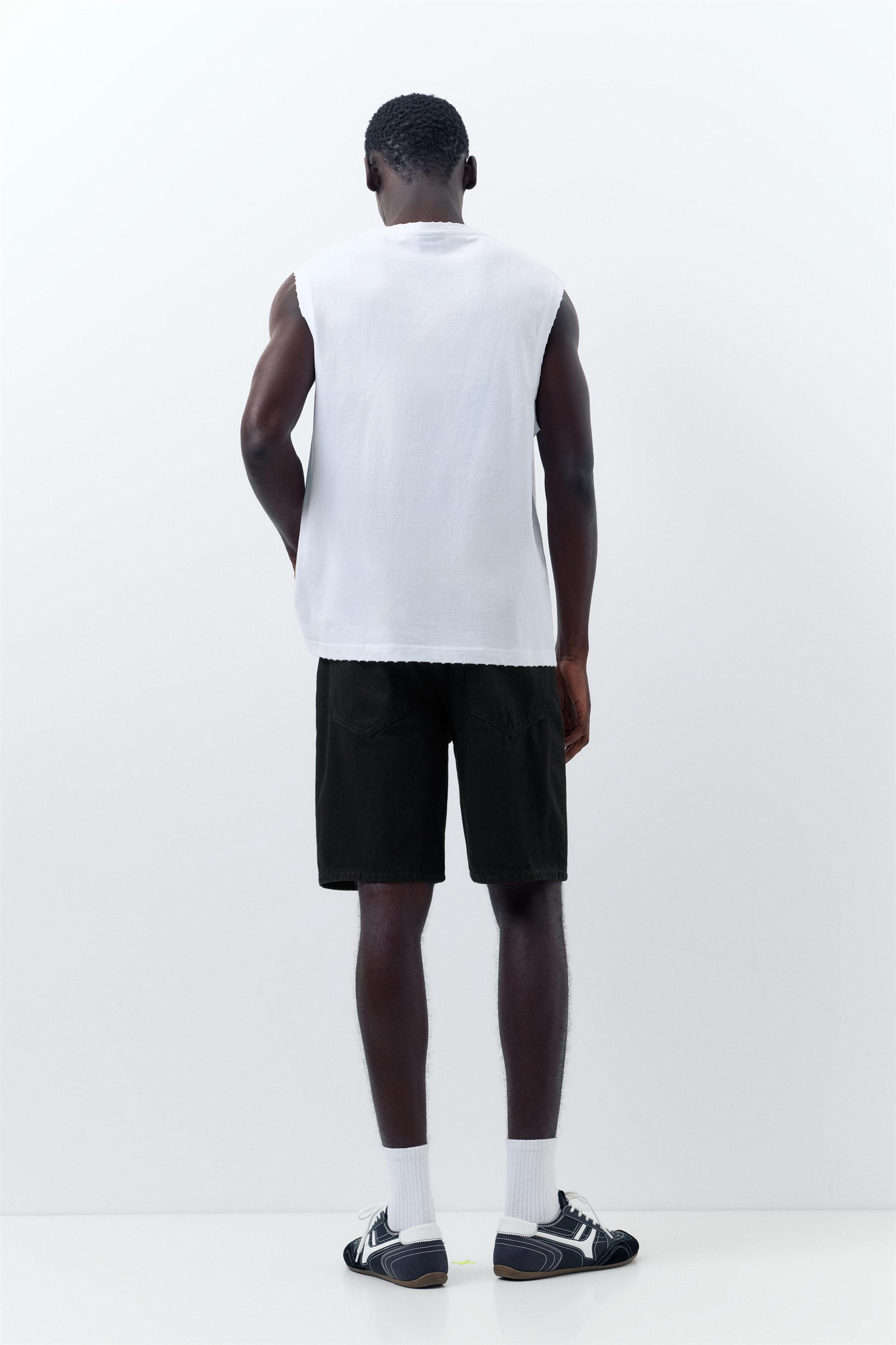 Standard denim Bermuda shorts — Black