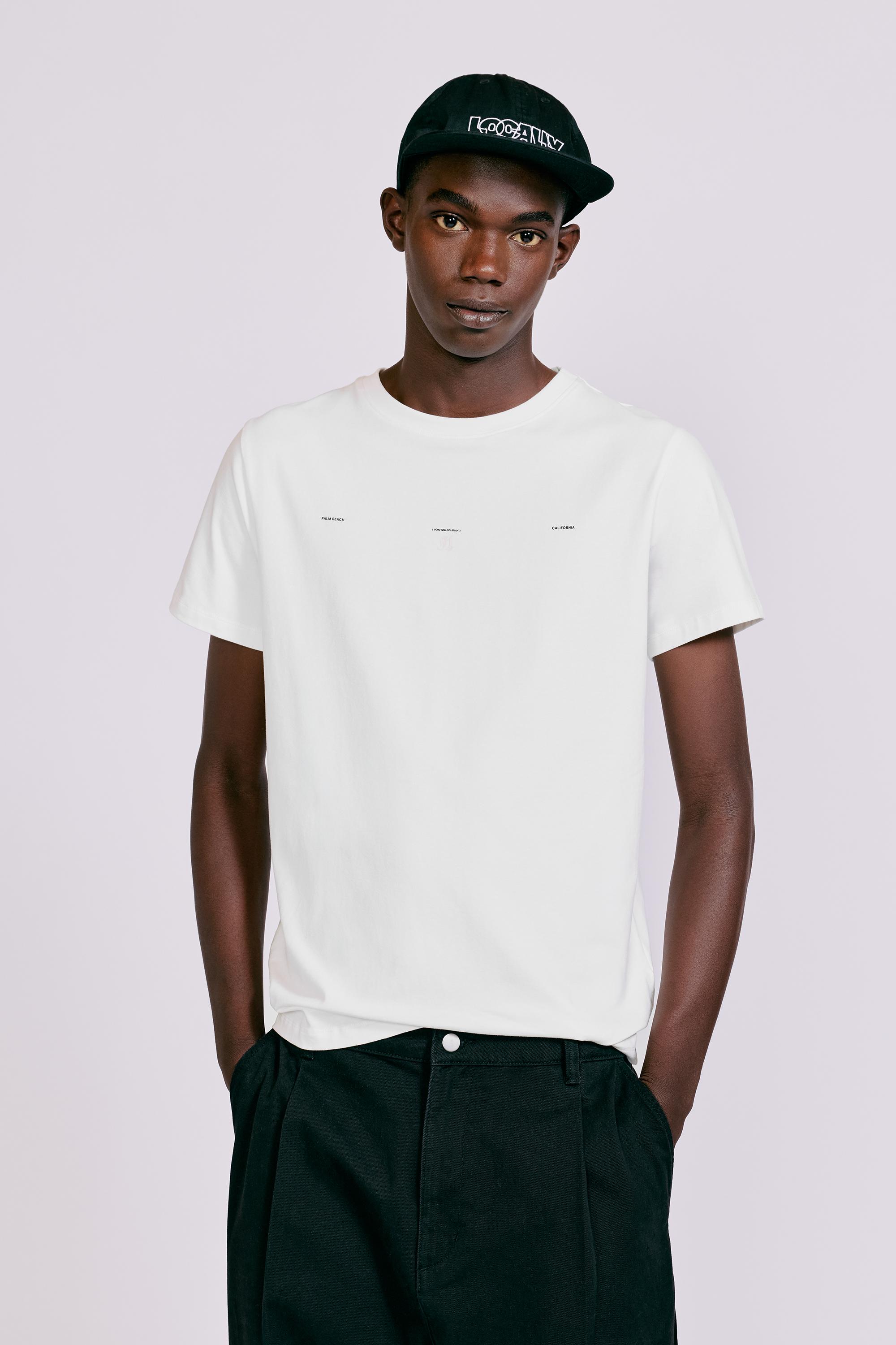 Muscle fit slogan T-shirt — White