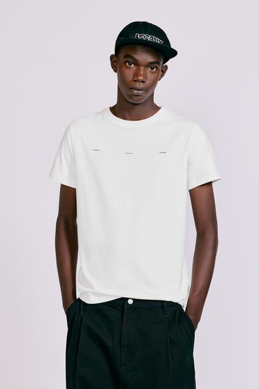 Muscle fit slogan T-shirt — White 1