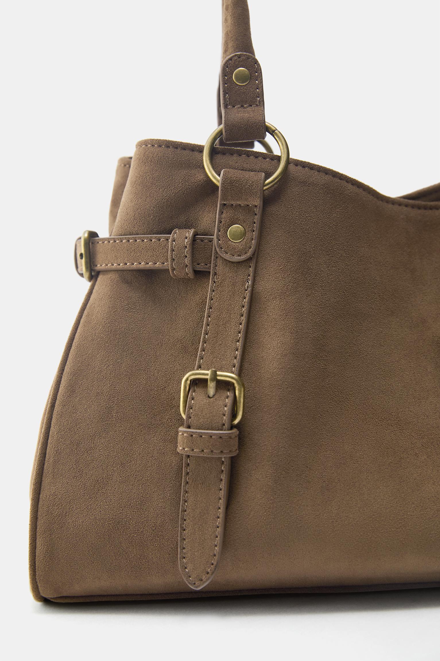 Buckle shoulder bag — Brown