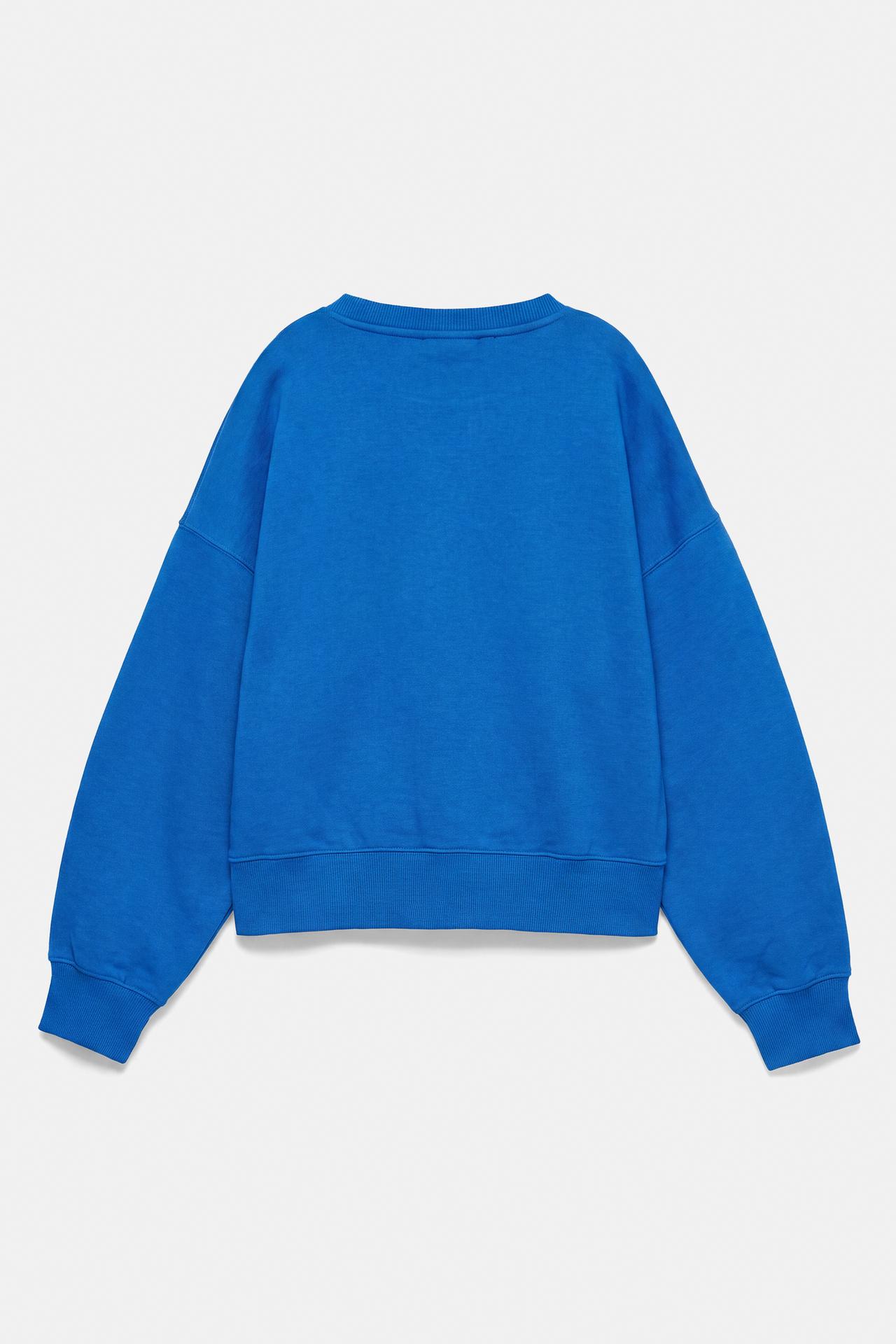 Round neck sweatshirt — Deep blue