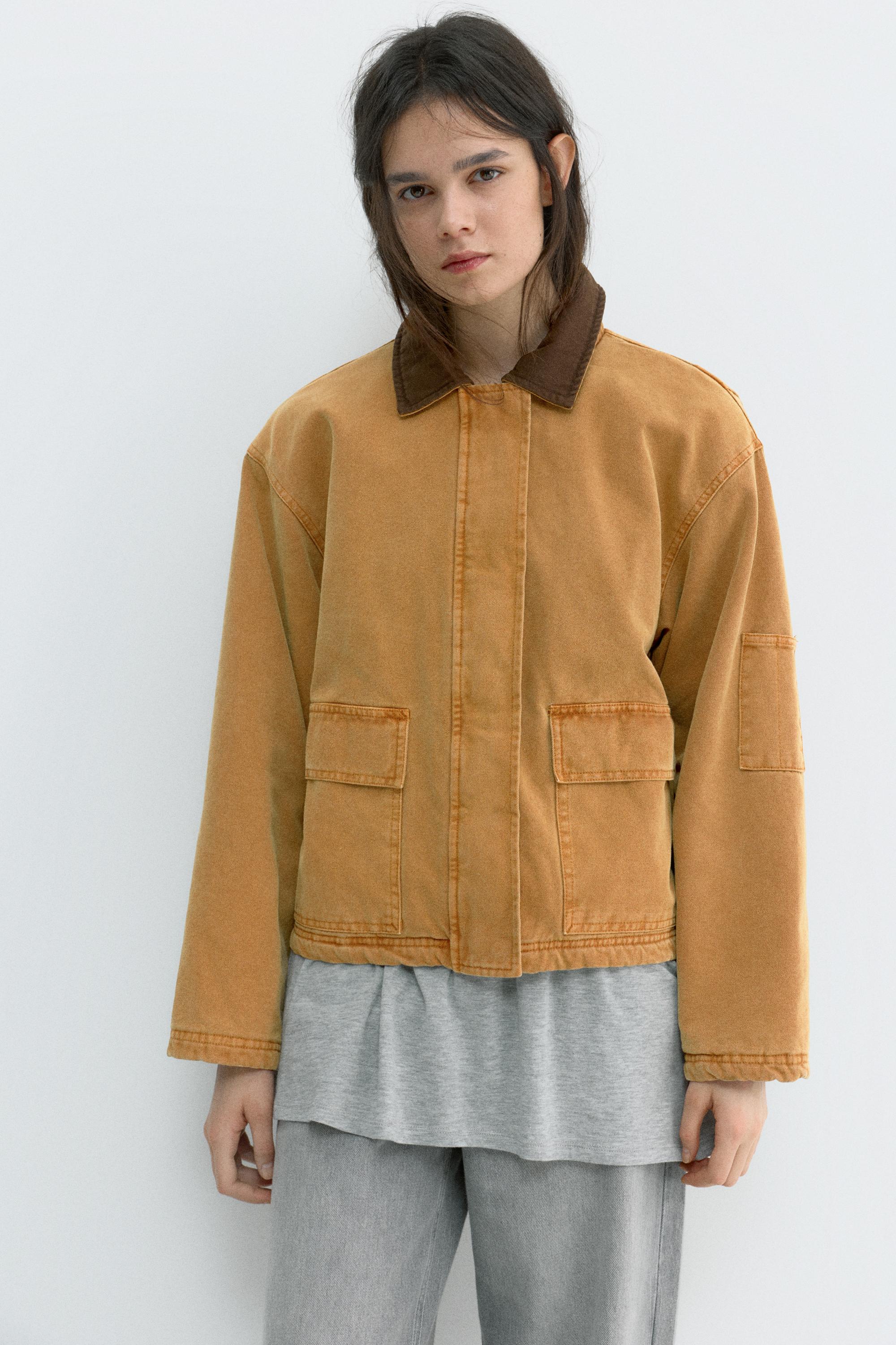 Combined collar jacket — Ocher