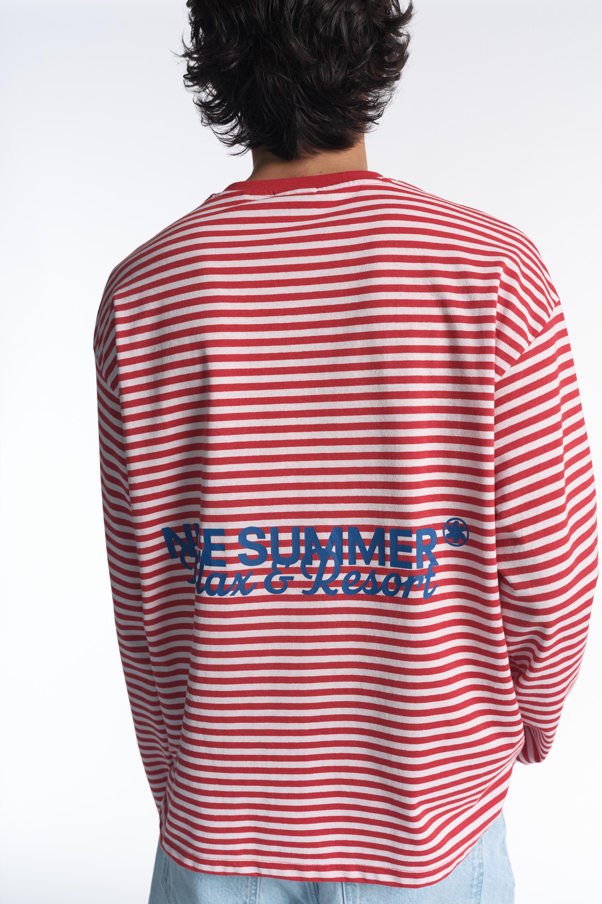 Striped STWD T-shirt — Red