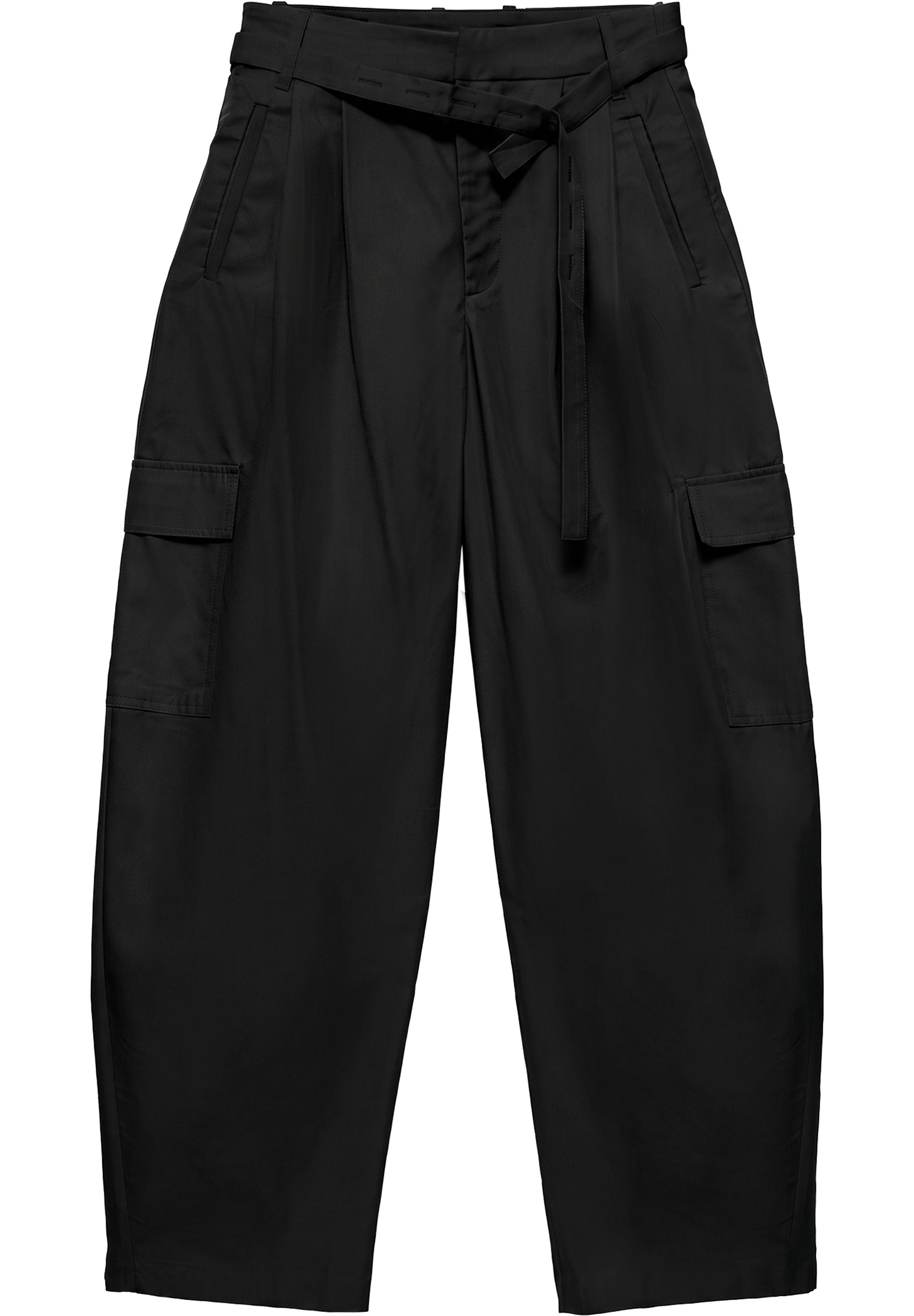 Balloon cargo trousers with belt — Faded black