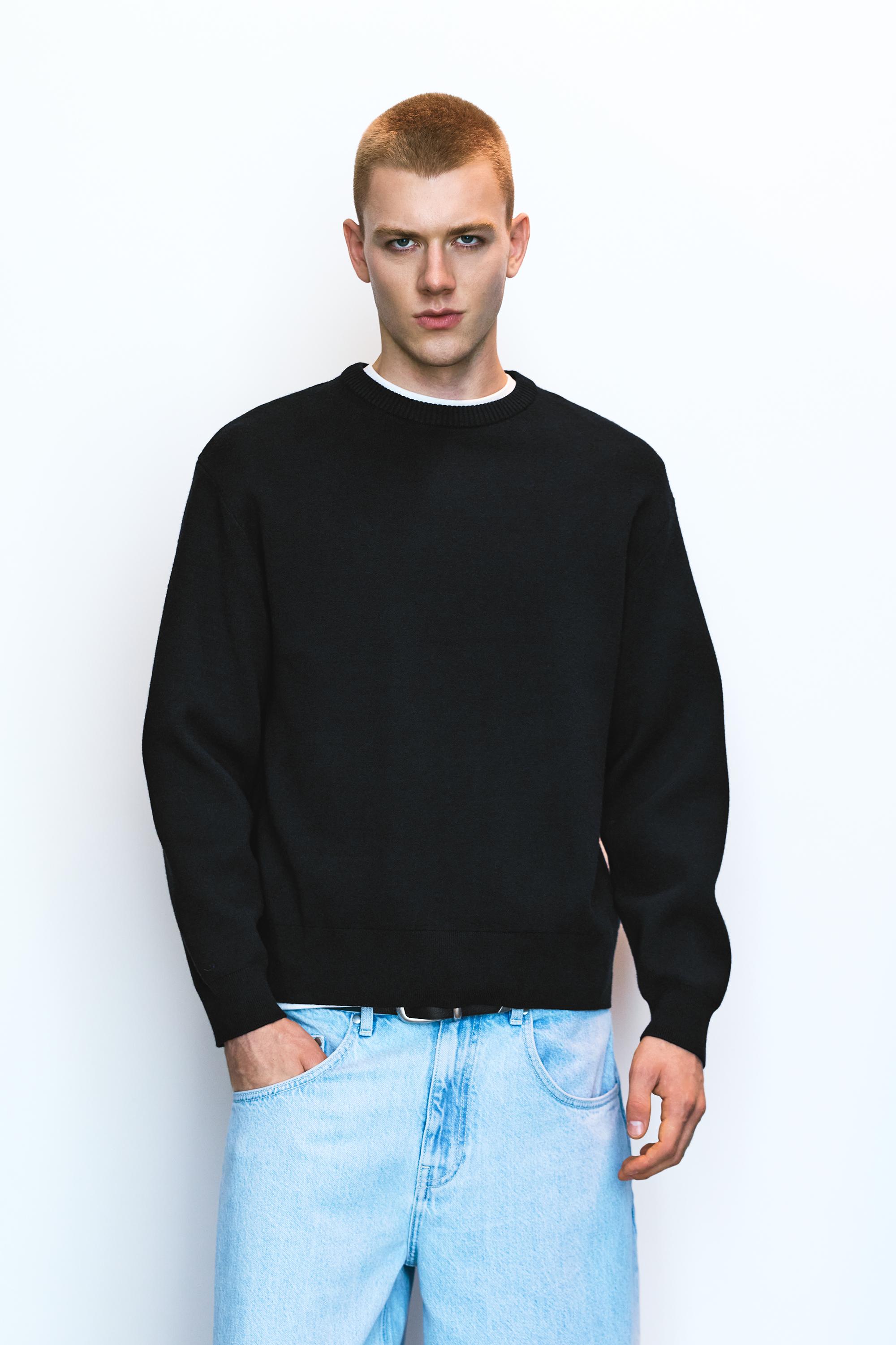 Jersey cuello redondo tacto suave