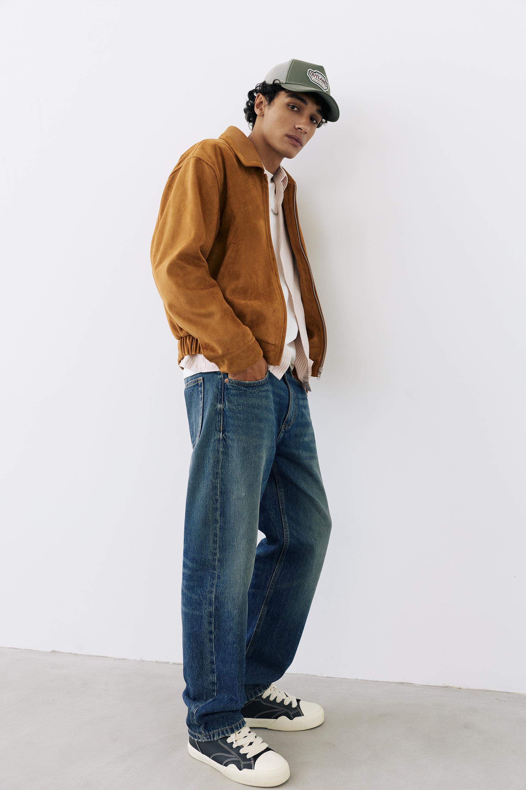 Faux suede jacket — Caramel