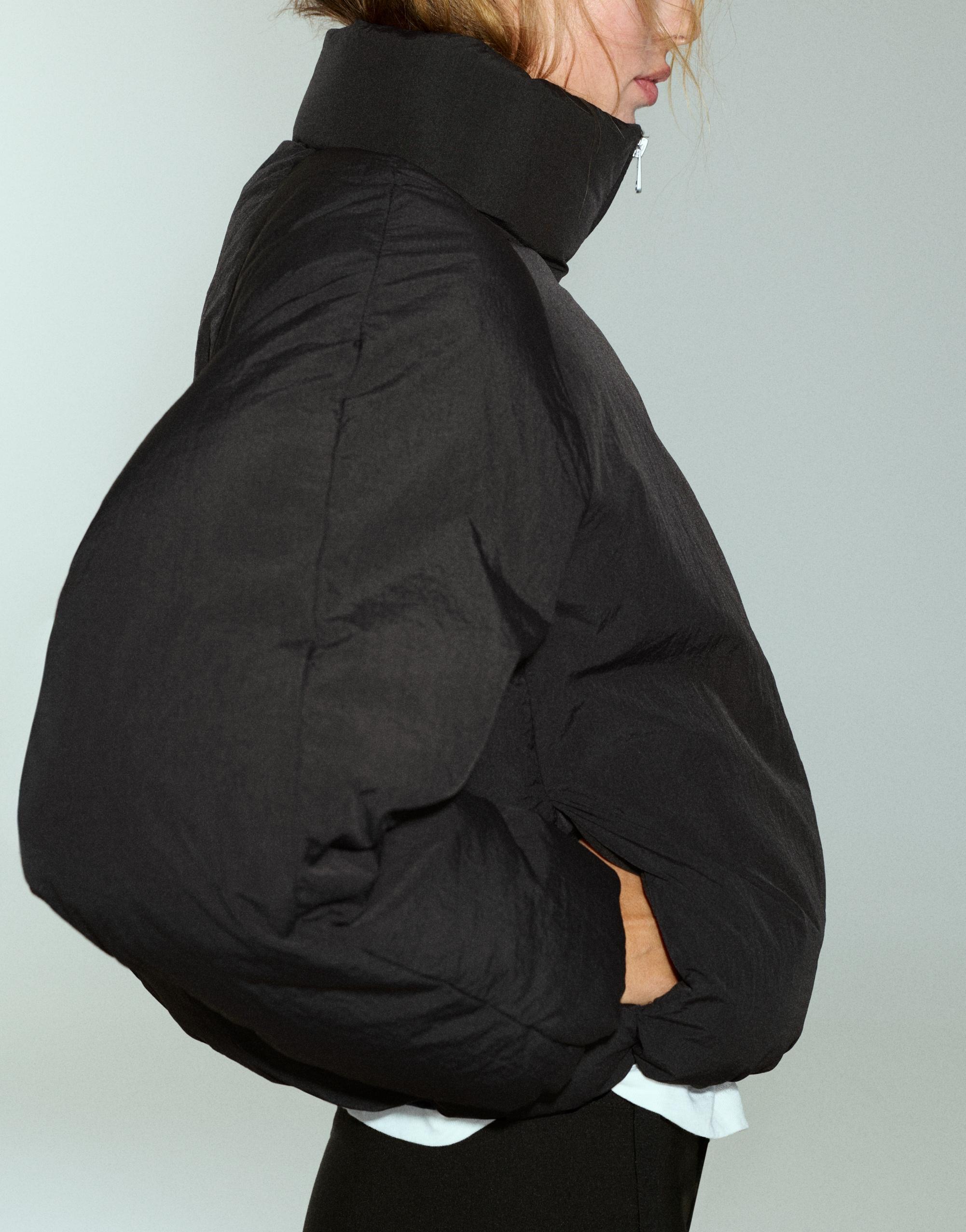 Pull&Bear Dik yaka şişme mont