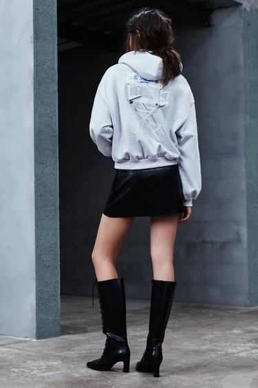 Hitchcock hood sweatshirt — Grey marl 1
