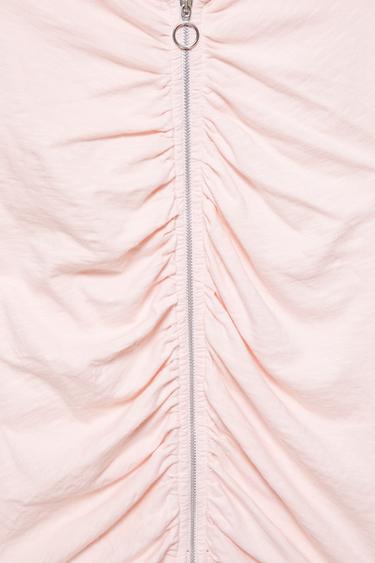 Ruched hooded jacket — Pastel pink 8