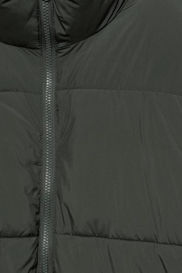 High neck puffer jacket — Green marl 8
