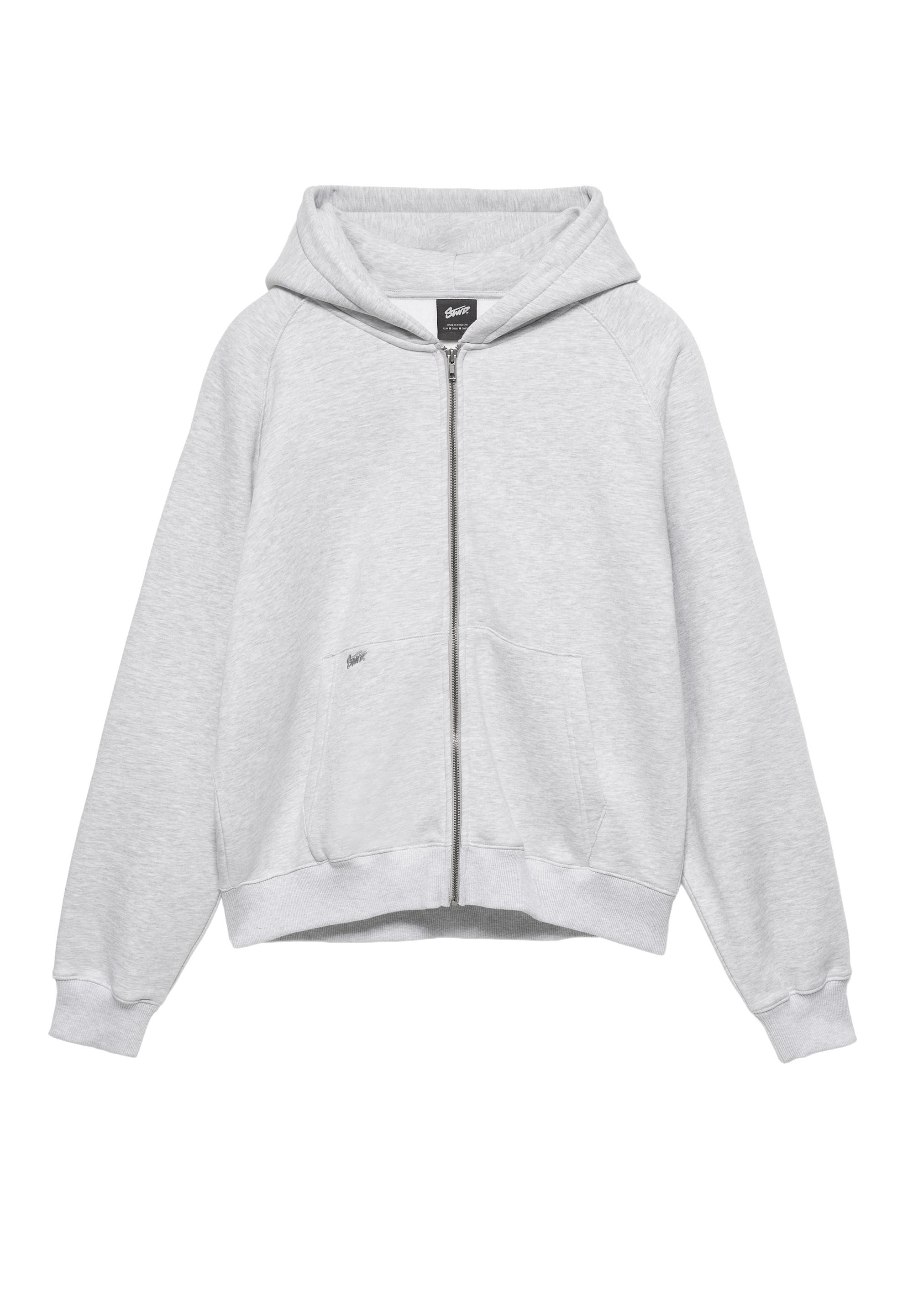 STWD zip-up hoodie — Grey marl